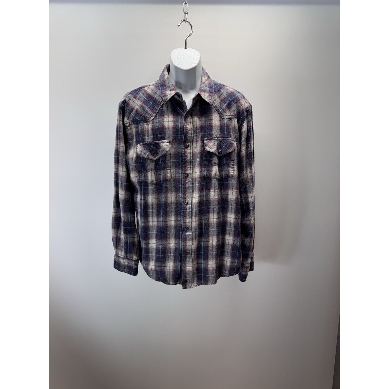 Cody James Cody James Long Sleeve Western Flannel Purple Plaid L Size US L / EU 52-54 / 3 - 2 Thumbnail