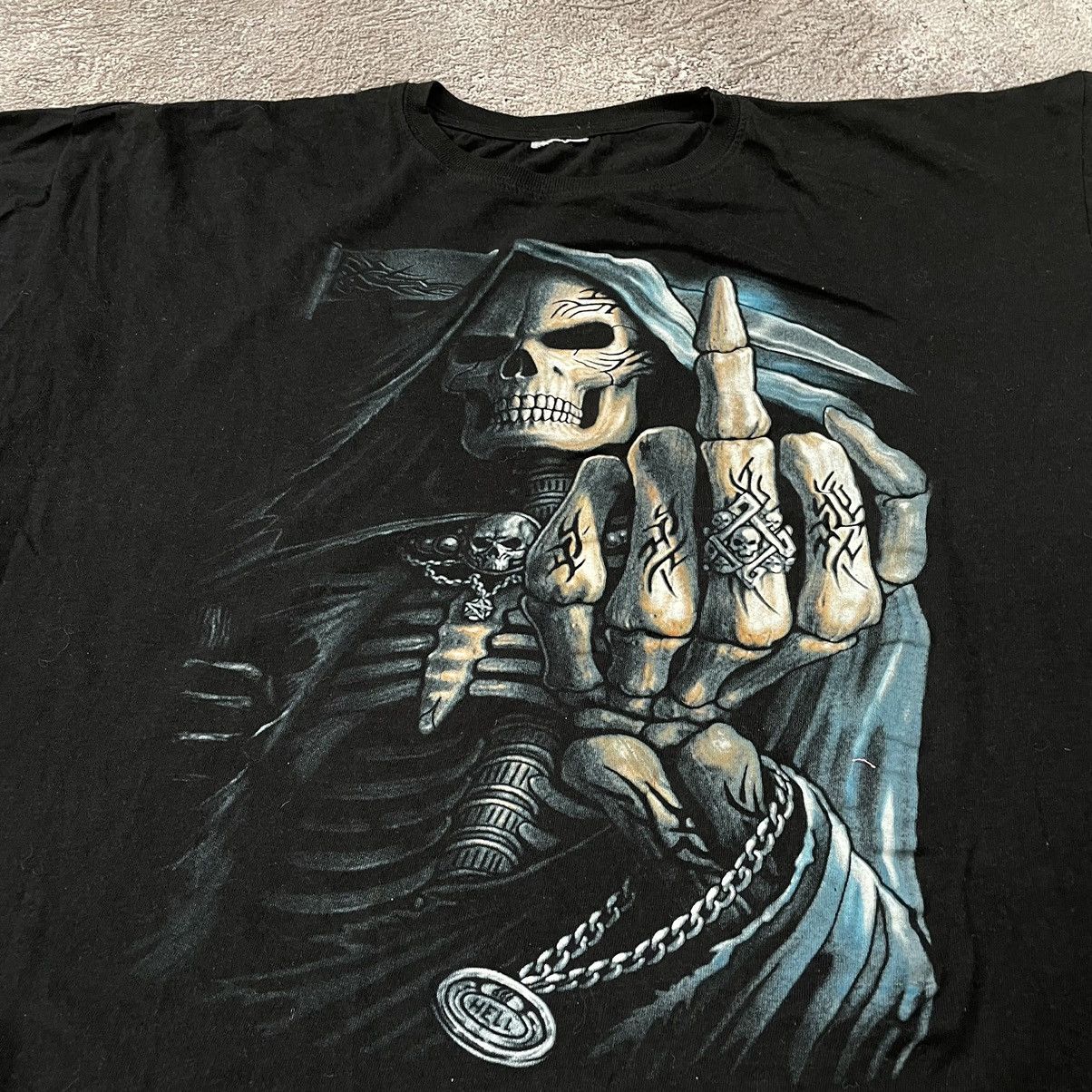 Vintage Vintage 00s Graphic Tee Dark Horror Abstract Grunge Faded M Size US M / EU 48-50 / 2 - 4 Thumbnail