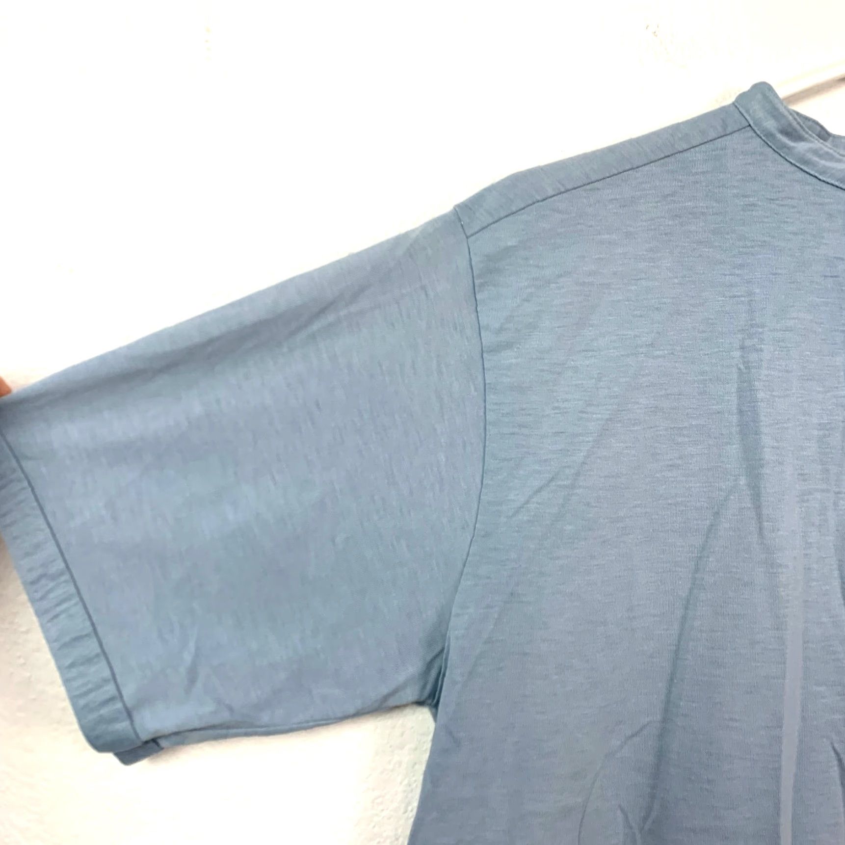 Vintage VINTAGE 80s Thirteen-O-One Polo Shirt XL Blue Mandarin Collar Button-Down Short Sleeve Mens Size US XL / EU 56 / 4 - 2 Thumbnail
