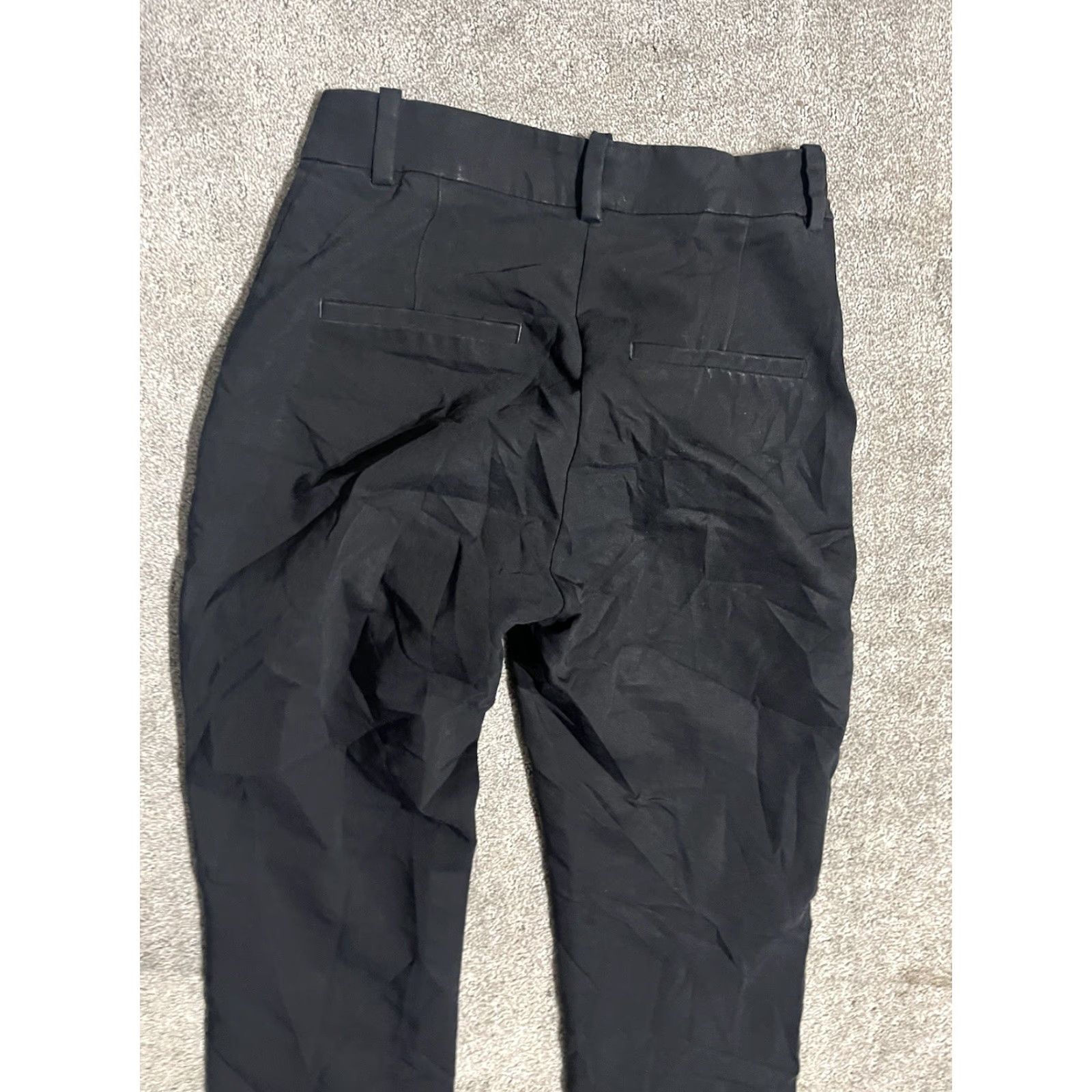 H&M H&M Pants Chino Women Regular Size 4 Black Skinny Pocket Design Button Zipper Mid Rise 29in Linen Blend Cotton Blended Fabric Size 27" / US 4 / IT 40 - 4 Thumbnail