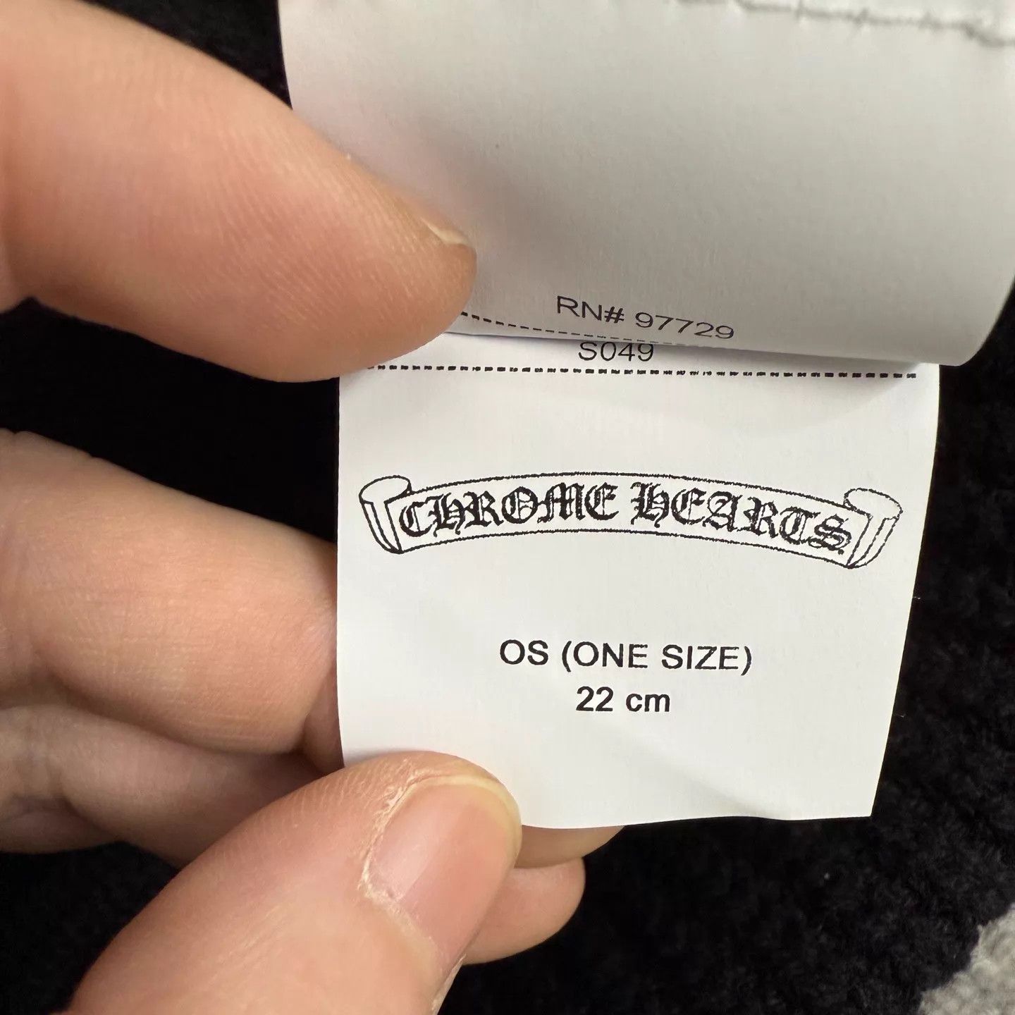 Chrome Hearts Chrome Hearts Black Cross-Patch Cashmere 3-Tone Beanie Size ONE SIZE - 6 Thumbnail