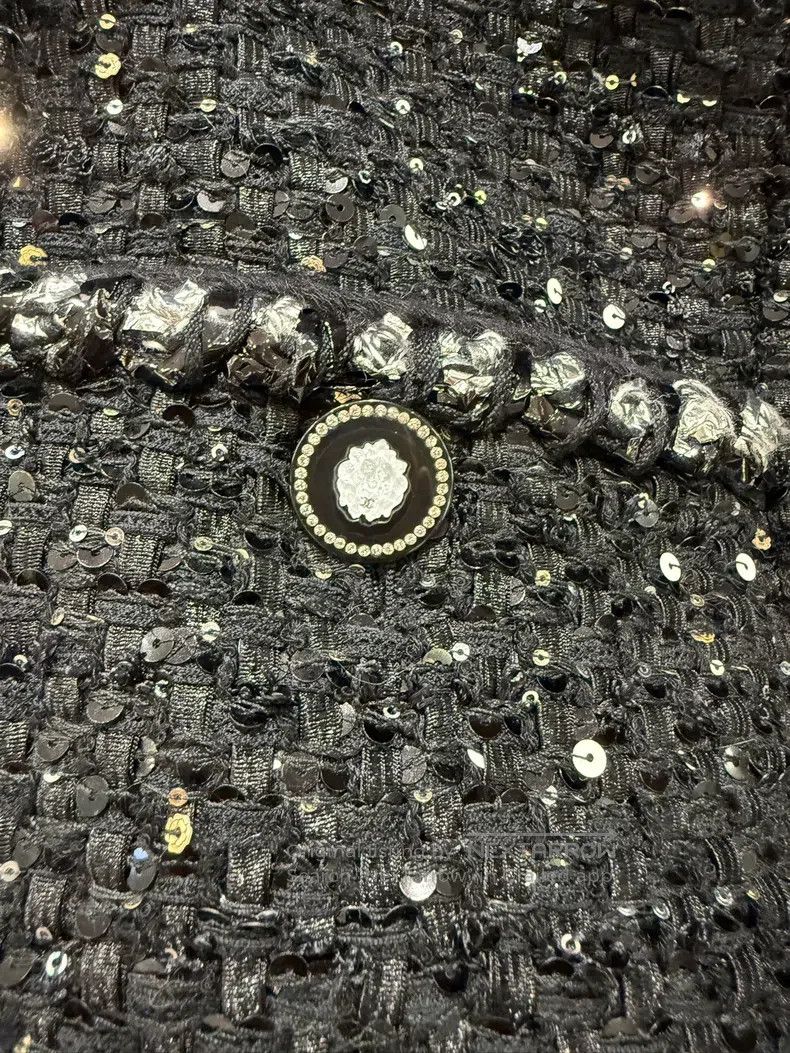 Chanel Chanel Black full-star knitted jacket Size XXS / US 00 / IT 34 - 3 Thumbnail