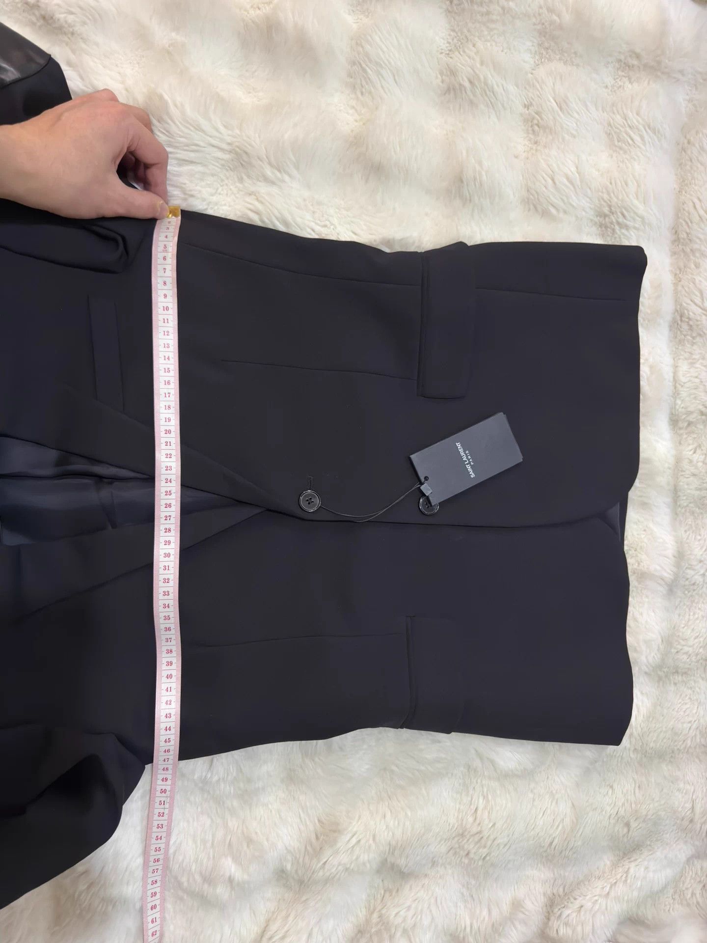 Saint Laurent Paris Saint Laurent SLP Men's Leather Suit 46 (Sheepskin Sleeves) Size 46R - 8 Thumbnail
