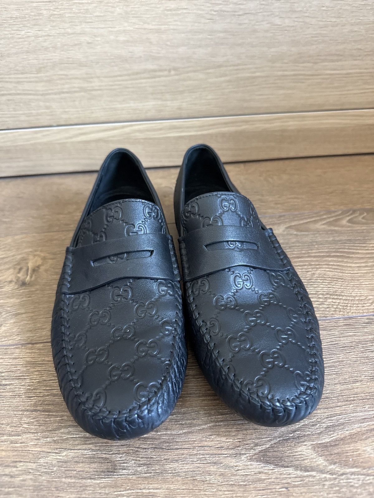 Gucci Gucci GG Embossed Leather Loafers US 10.5 (UK 9.5 – Black Size US 10.5 / EU 43-44 - 1 Thumbnail
