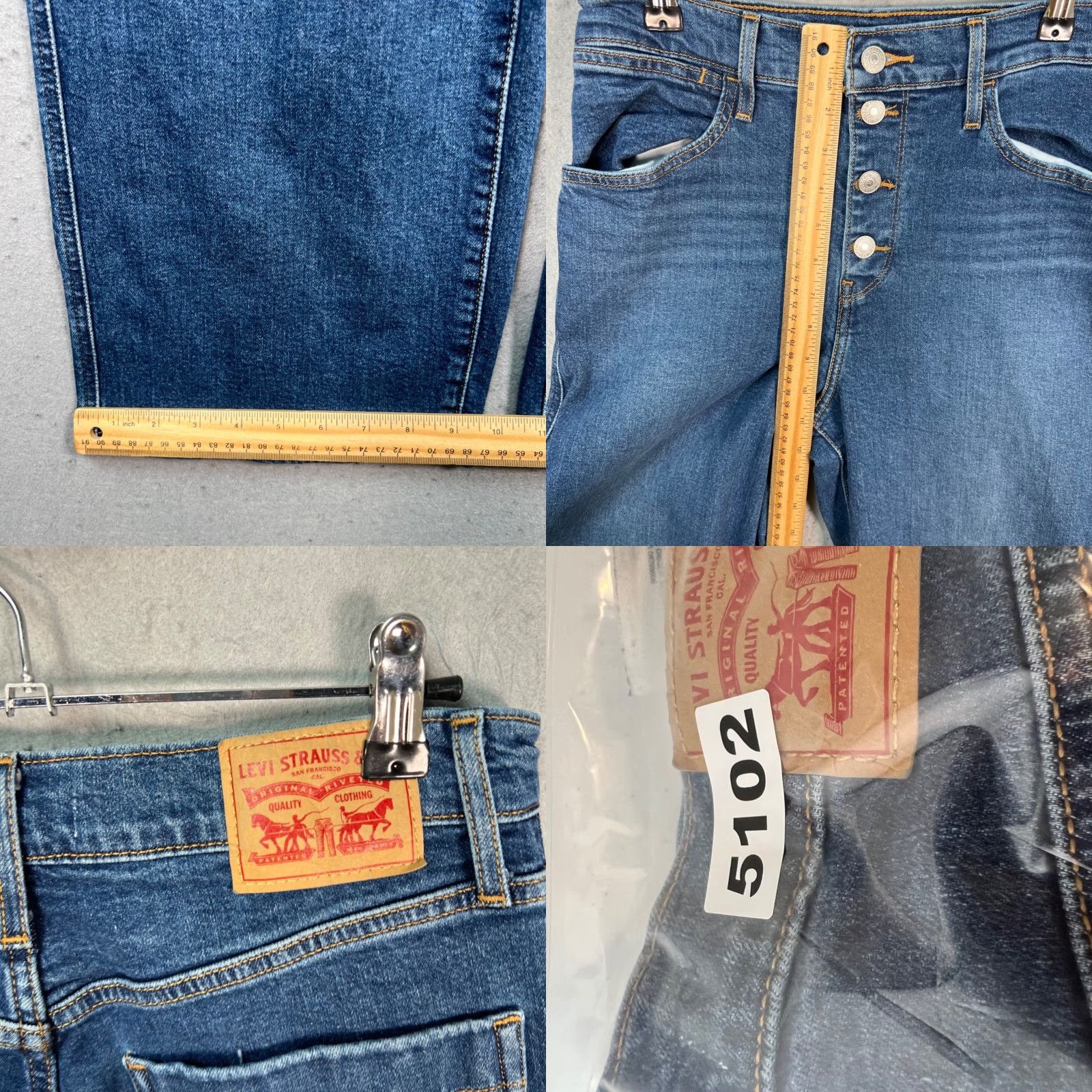 Levi's Levis Womens Jeans 28 Mile High Cropped Wide Leg Denim Medium Wash Button Fly 90s Style Womens Jeans Size 28" / US 6 / IT 42 - 8 Thumbnail