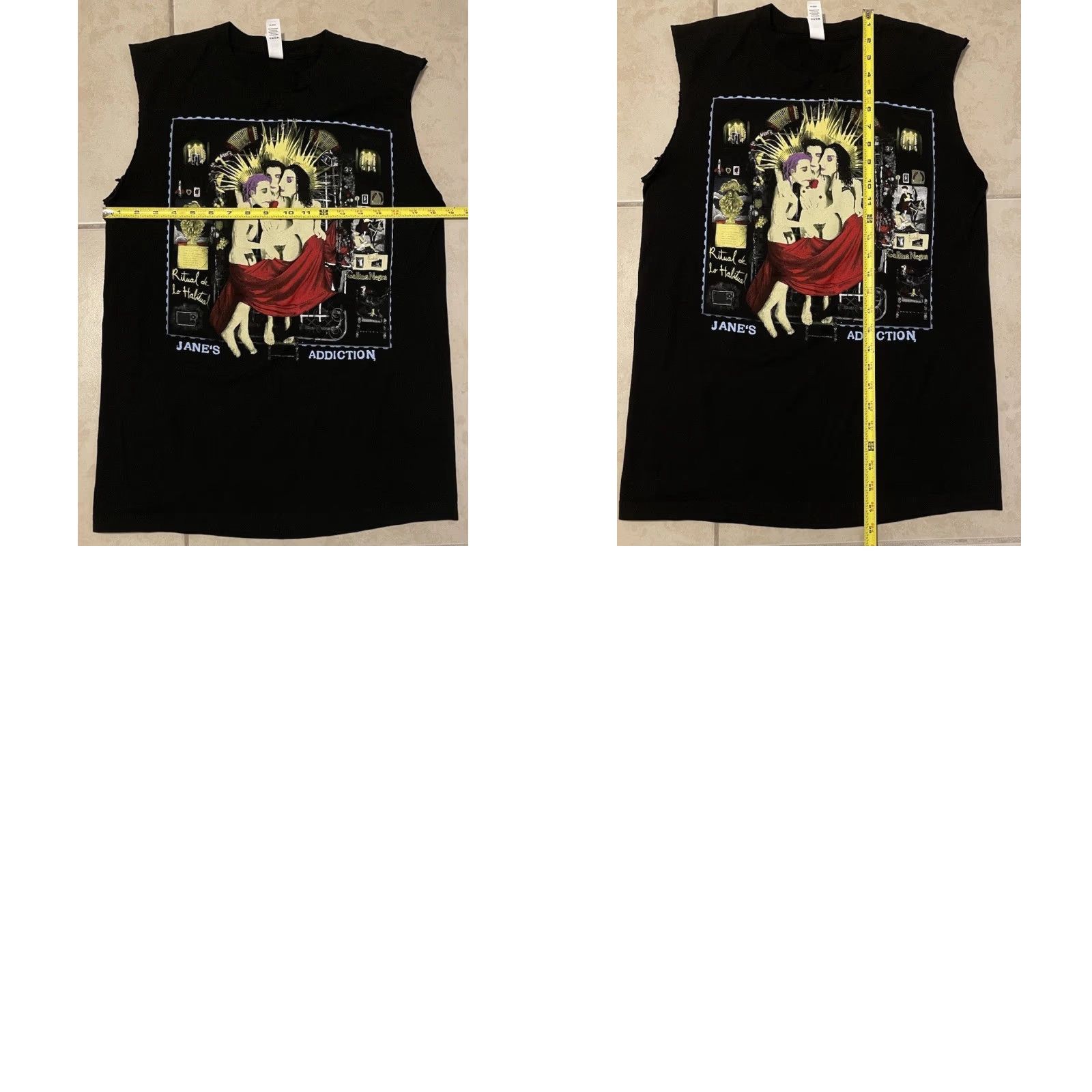 Vintage Janes Addiction 2022 Tour Distressed Cut Off Shirt M Band Concert Rock Grunge Y2K Mens T-Shirt Black Size US M / EU 48-50 / 2 - 8 Thumbnail