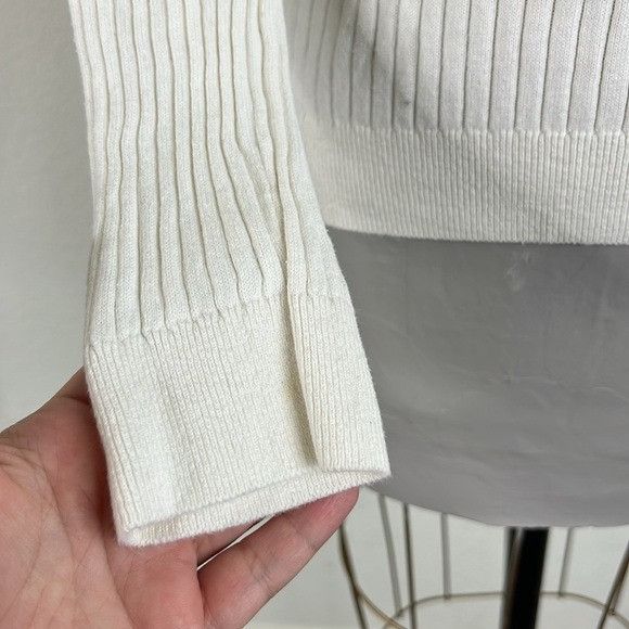 Courreges Courrèges High Neck Knitted Ribbed Patch Logo Jumper Sweater Size L / US 10 / IT 46 - 3 Thumbnail