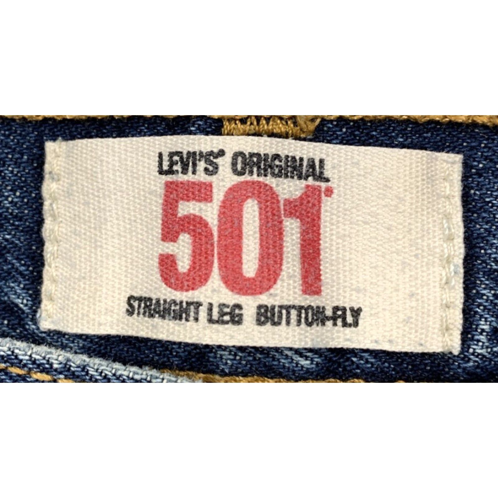 Levi's Levi’s 501 Jeans Men’s 40X33 Blue Dark Wash Button Fly Straight Leg - Mens, Jeans, 40x33, Levi's, Denim, Regular, Big & Tall Size US 40 / EU 56 - 7 Thumbnail