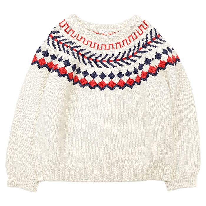 Celine Celine CELINE Fair Isle Wool Sweater Textile Tops DUTY FREE for USA Size ONE SIZE - 1 Thumbnail