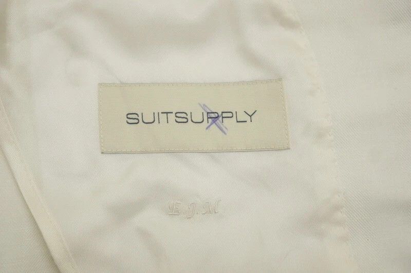 Suitsupply Men Suitsupply La Spalla Suit White Linen & Cotton UK/US32 Size 34S - 5 Thumbnail
