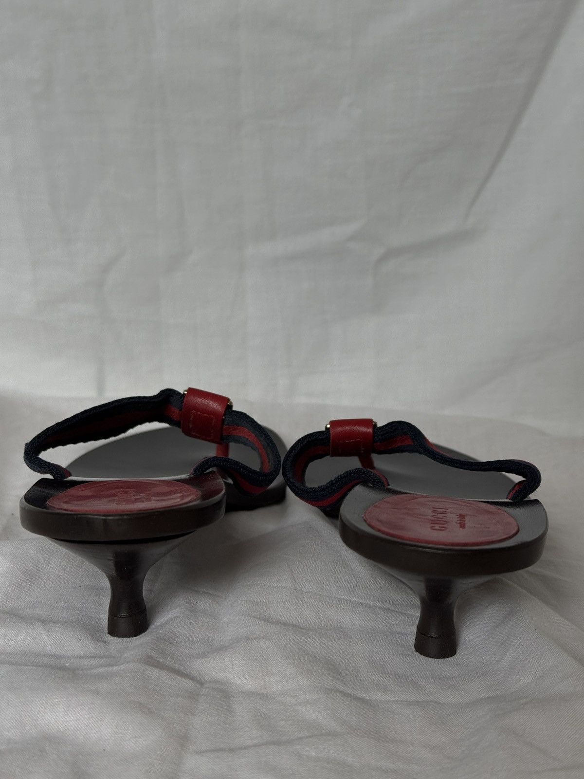 Gucci × Vintage Gucci Web Interlocking GG Thong Flip Flops Mules Size US 8 / IT 38 - 7 Thumbnail