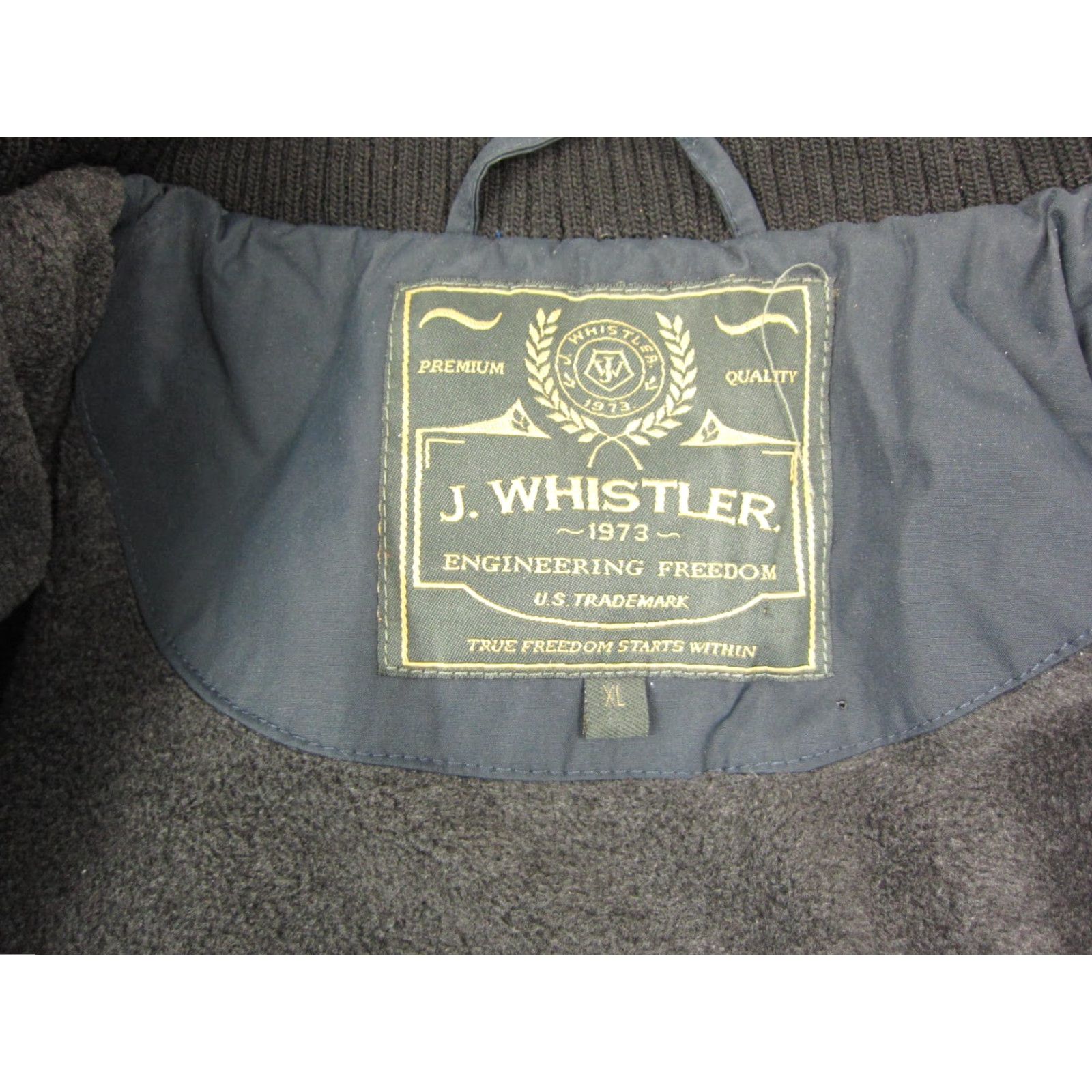 Whistles VINTAGE J. Whistler Jacket Bomber Jacket XL Blue Quilted Lined Zip Up Mens Big & Tall USA Logo 90s Size US XL / EU 56 / 4 - 7 Thumbnail