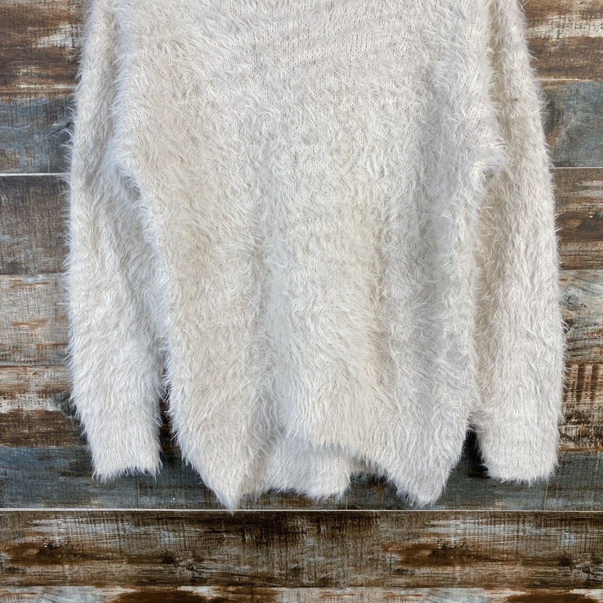 Homespun Knitwear DL GU White Mohair fur shaggy Knitwear #C1099 Size M / US 6-8 / IT 42-44 - 6 Thumbnail