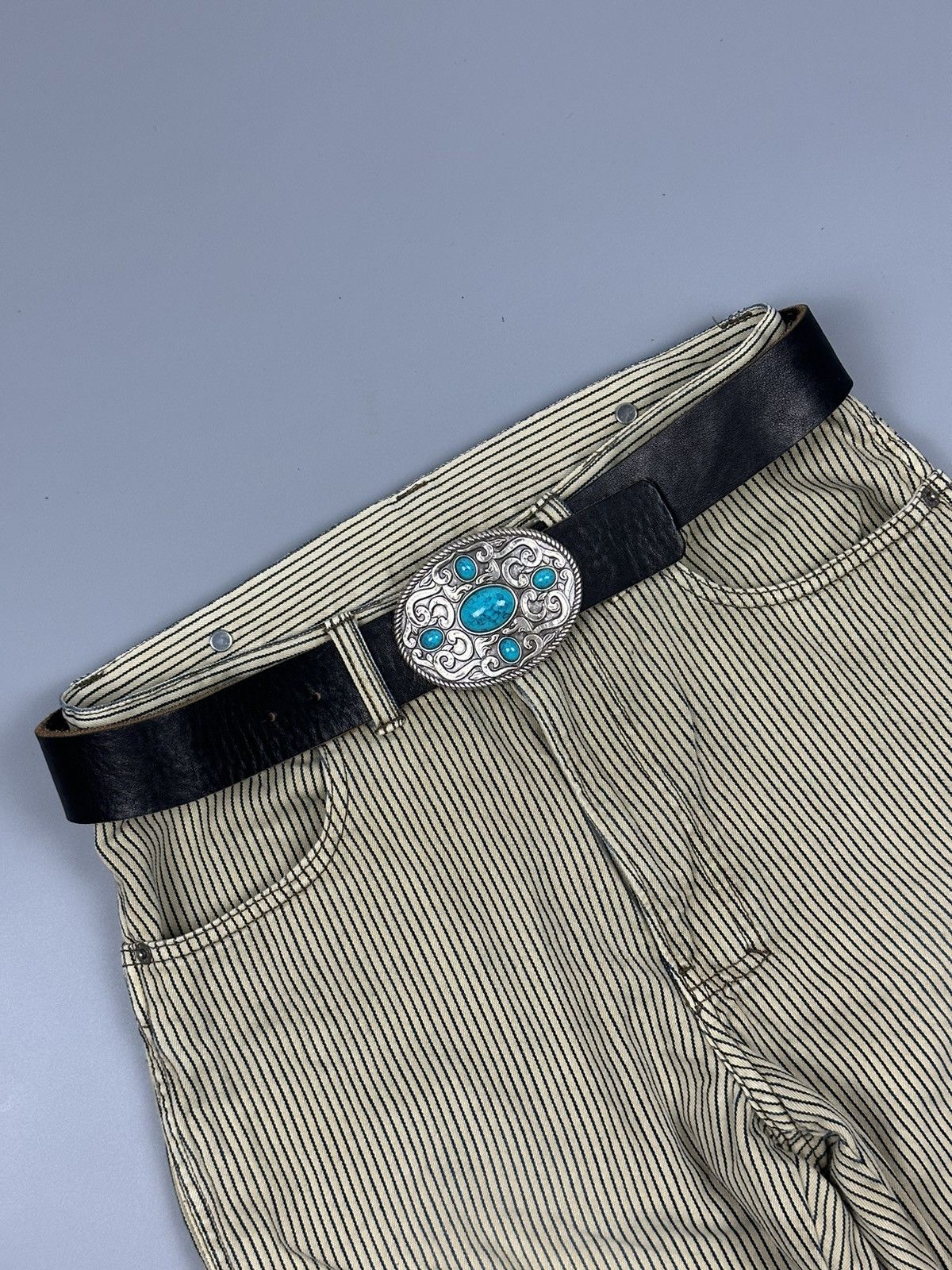 Designer × Genuine Leather × Vintage Vintage Genuine Leather Misch Masch Belt Size 32 - 1 Thumbnail