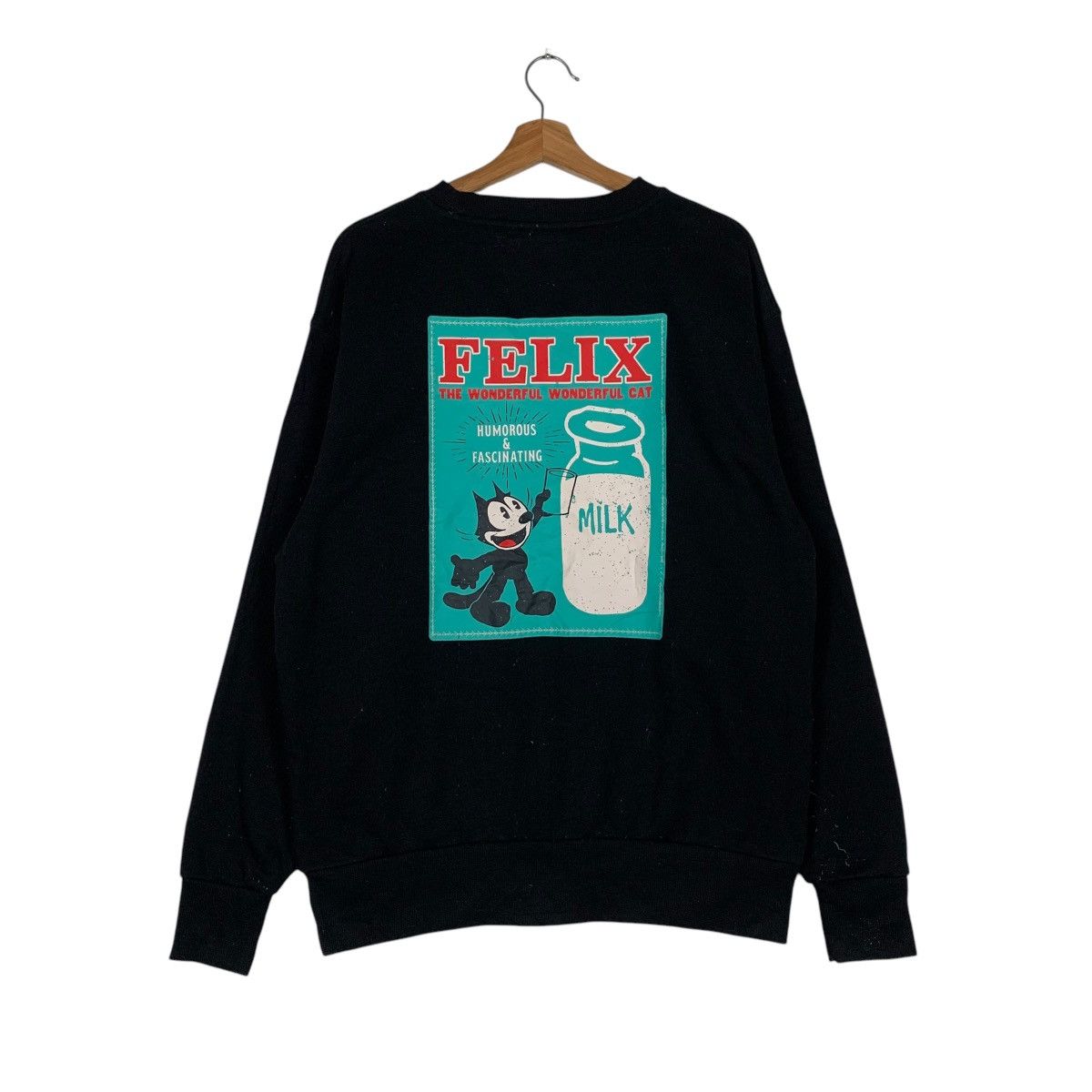 Cartoon Network FELIX The Cat Graphics Printed Crewneck Sweatshirt #1451-C65 Size US M / EU 48-50 / 2 - 1 Thumbnail