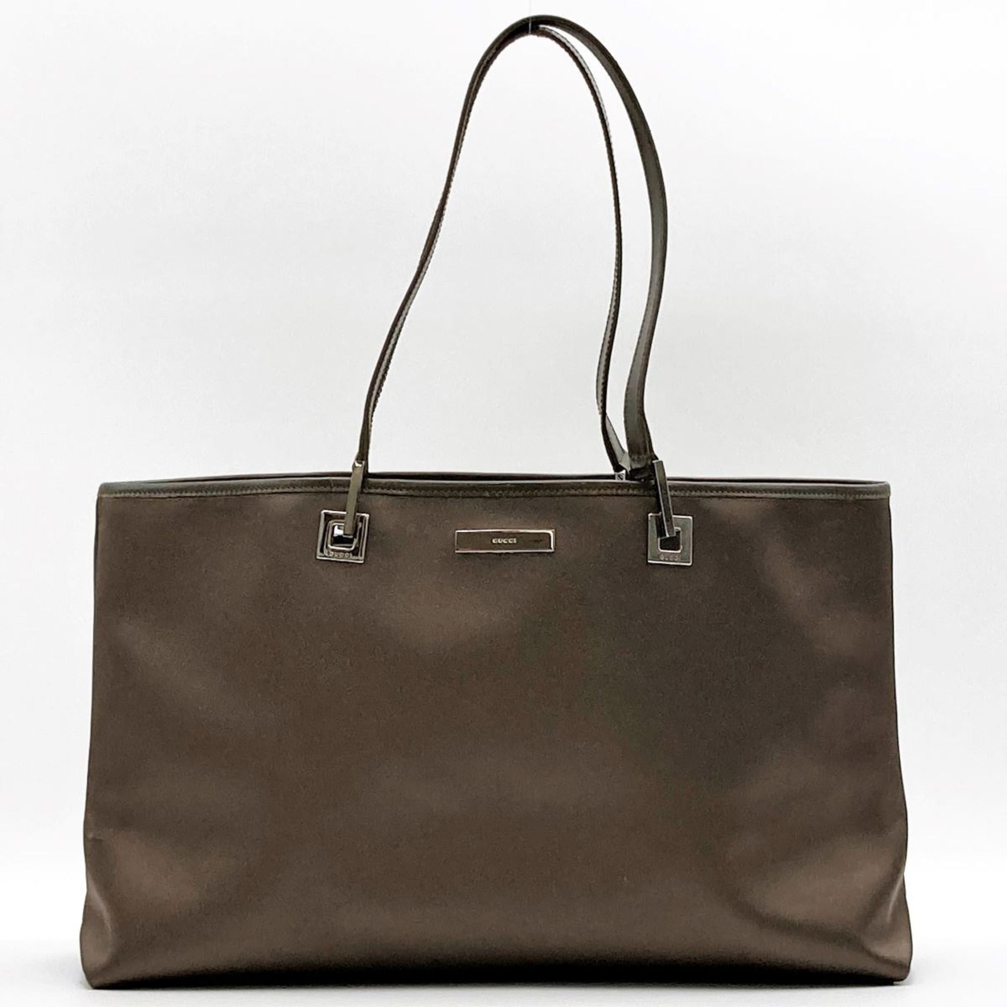 image of Gucci Tote Bag Shoulder Brown Satin Ladies Simple Brand 002・1131, Women's