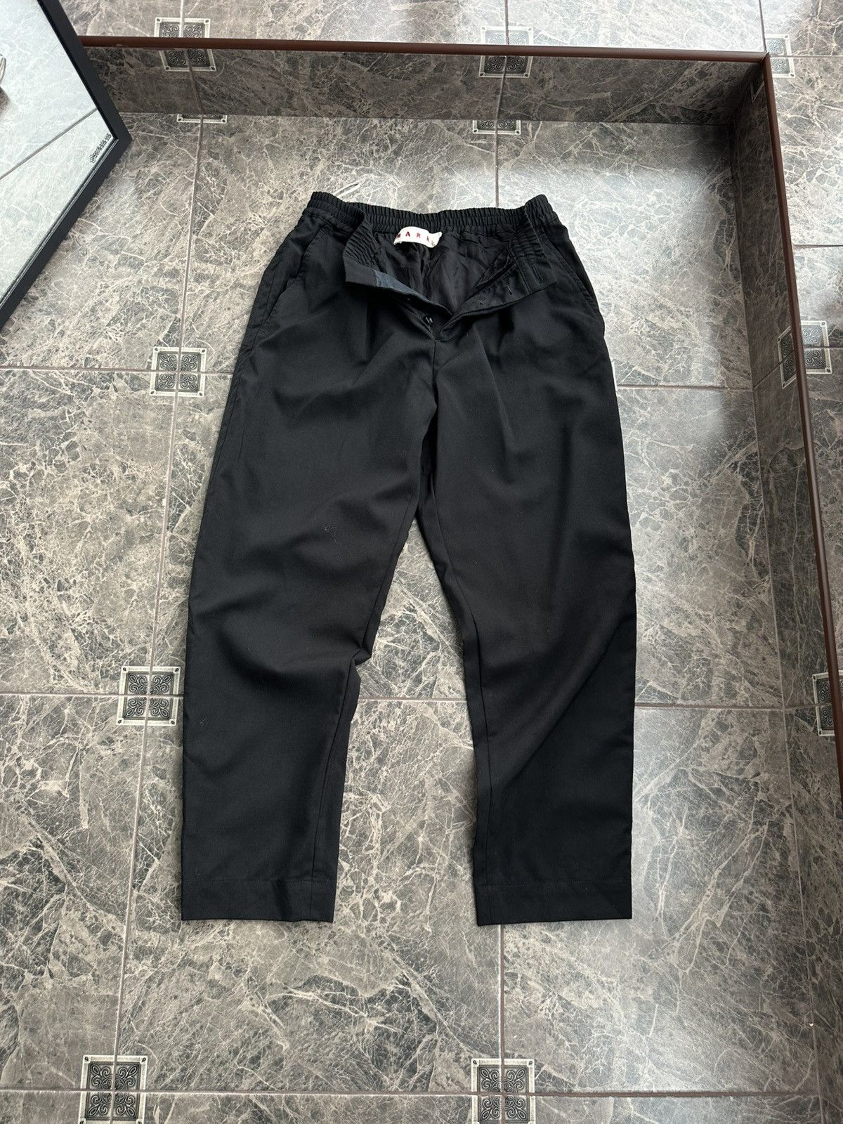 Marni Marni Black Tailored Trousers Elastic IT40 EU36 Woman Pants Size 27" / US 4 / IT 40 - 8 Thumbnail