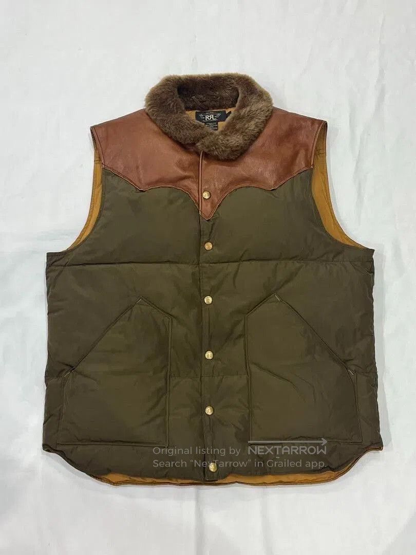 RRL Ralph Lauren RRL Classic Down Vest with Leather Accents. Size US M / EU 48-50 / 2 - 1 Thumbnail