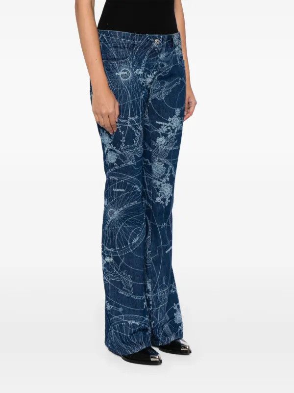 Off-White Off-White MAP Slim Flared 5-Pocket Pants - Cobalt Blue Size 26" / US 2 / IT 38 - 3 Thumbnail