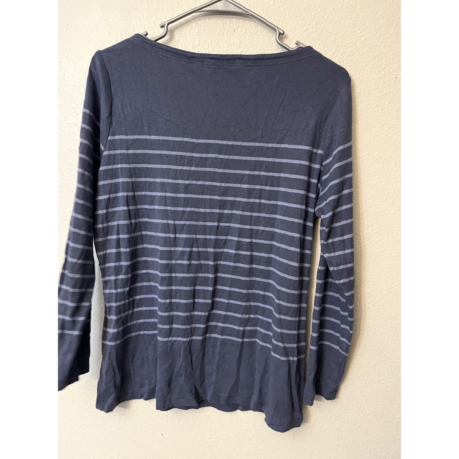 Vineyard Vines Vineyard Vines Sweatshirt Womens Large Blue Striped Long Sleeve Pullover Knit Logo Embroidered Modern Beach Nautical Preppy Size L / US 10 / IT 46 - 2 Thumbnail