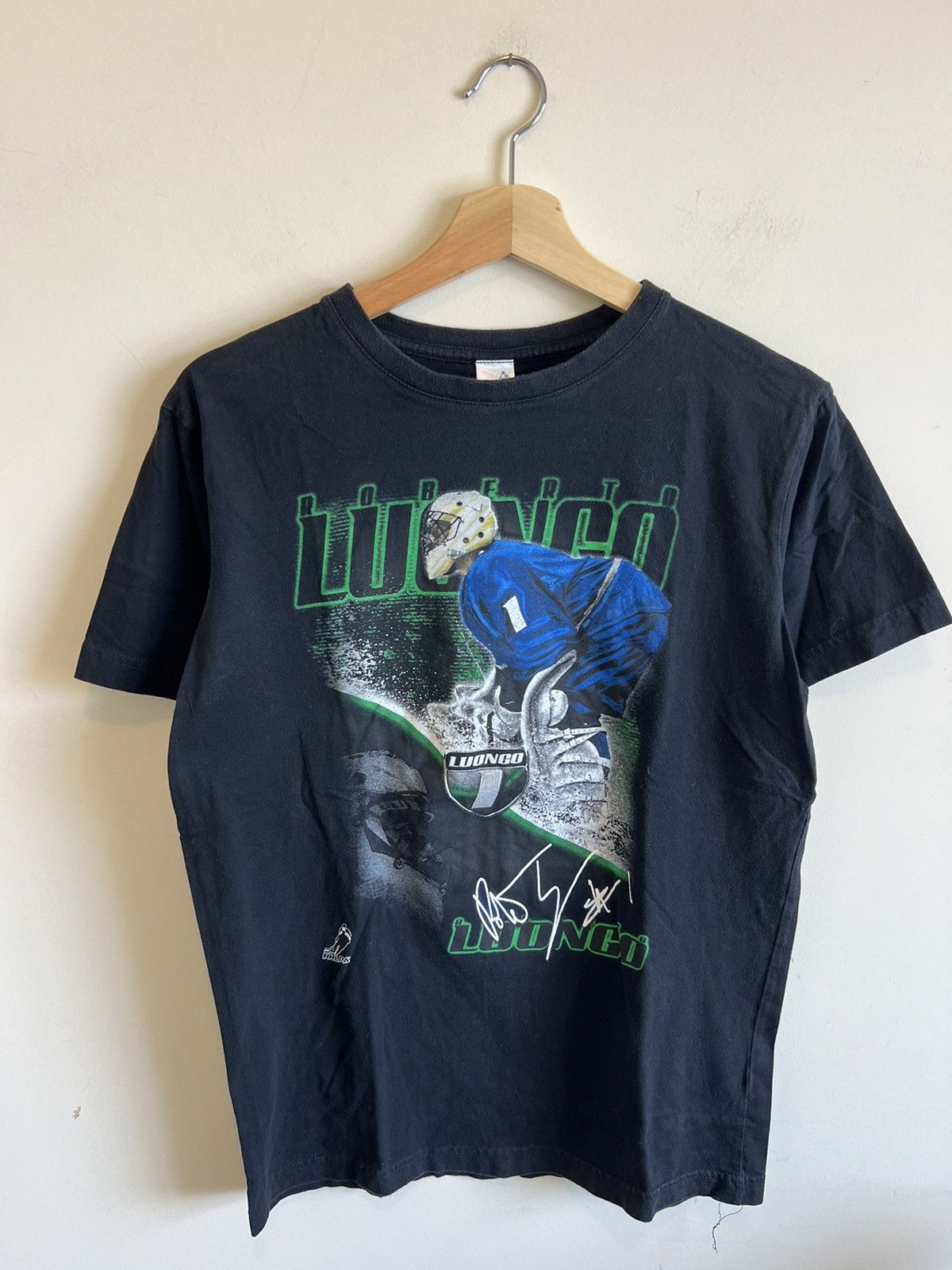 NHL × Nutmeg × Vintage Vintage 90s Y2K Roberto Luongo Vancouver Canucks Hockey NHL Size US S / EU 44-46 / 1 - 1 Thumbnail