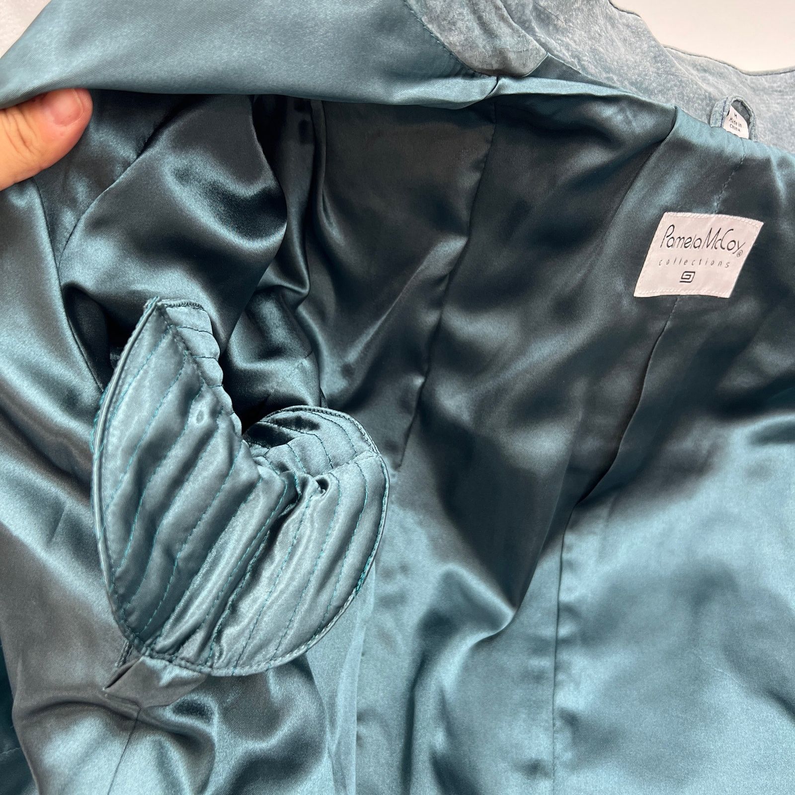 Other × Vintage Pamela McCoy Suede Blue Jacket Embroidered Boho Western Size M / US 6-8 / IT 42-44 - 6 Thumbnail