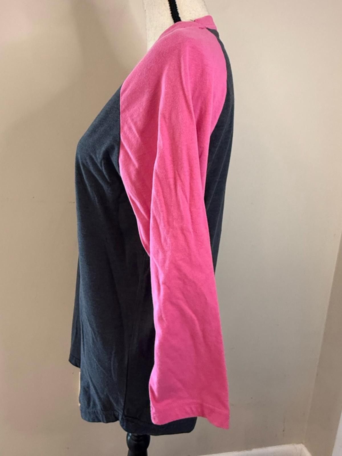 Other Rawlings baseball tee gray pink crew neck crop sleeves SZ M Size M / US 6-8 / IT 42-44 - 3 Thumbnail