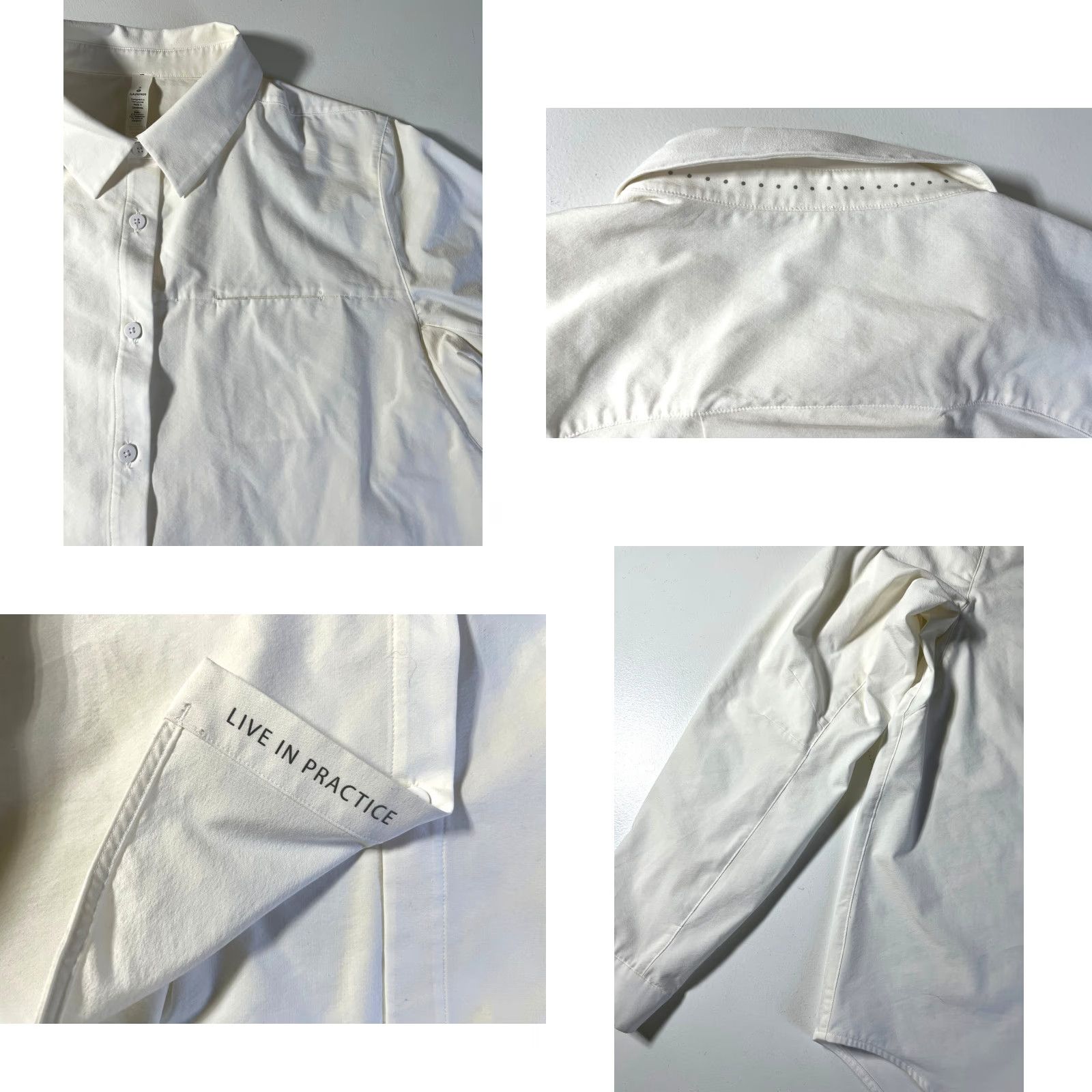 Lululemon Lululemon Women's Shirt Full Day Ahead White LW3DGQS Athleisure Sz 8 Size M / US 6-8 / IT 42-44 - 8 Thumbnail