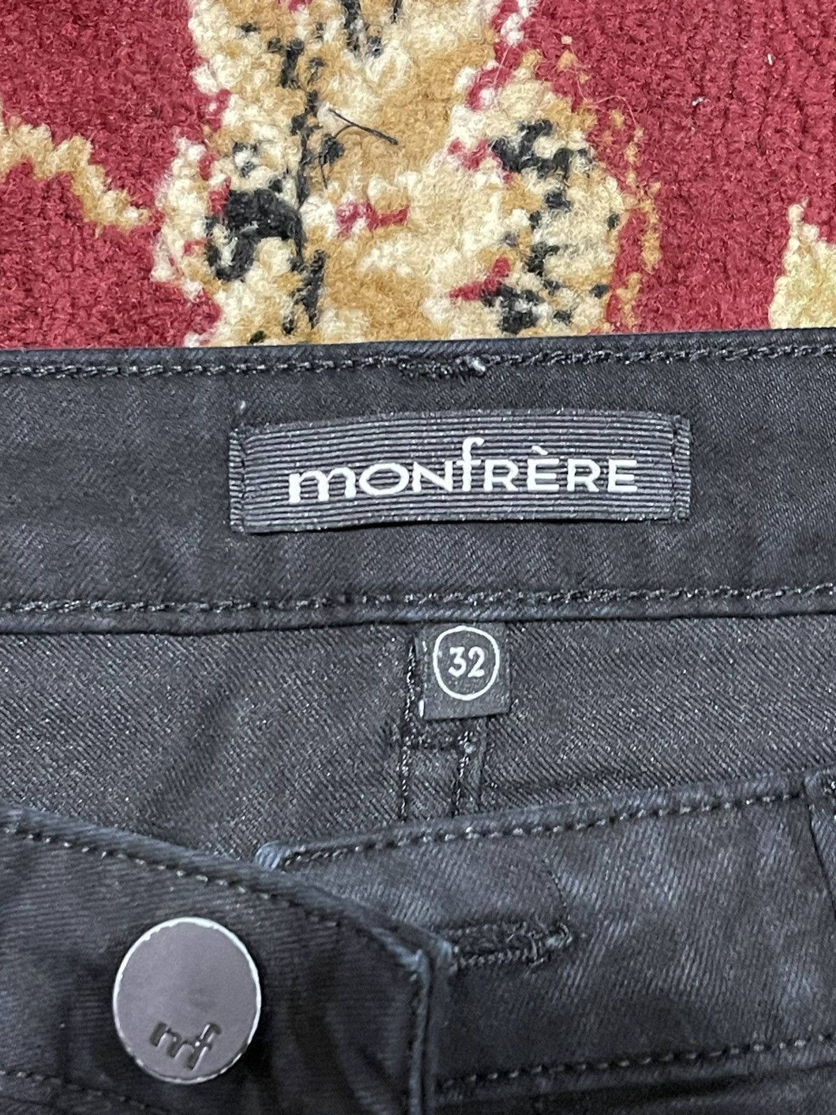 MONFRERE Black Noir Monfrere Dinero Jeans Size US 32 / EU 48 - 6 Thumbnail