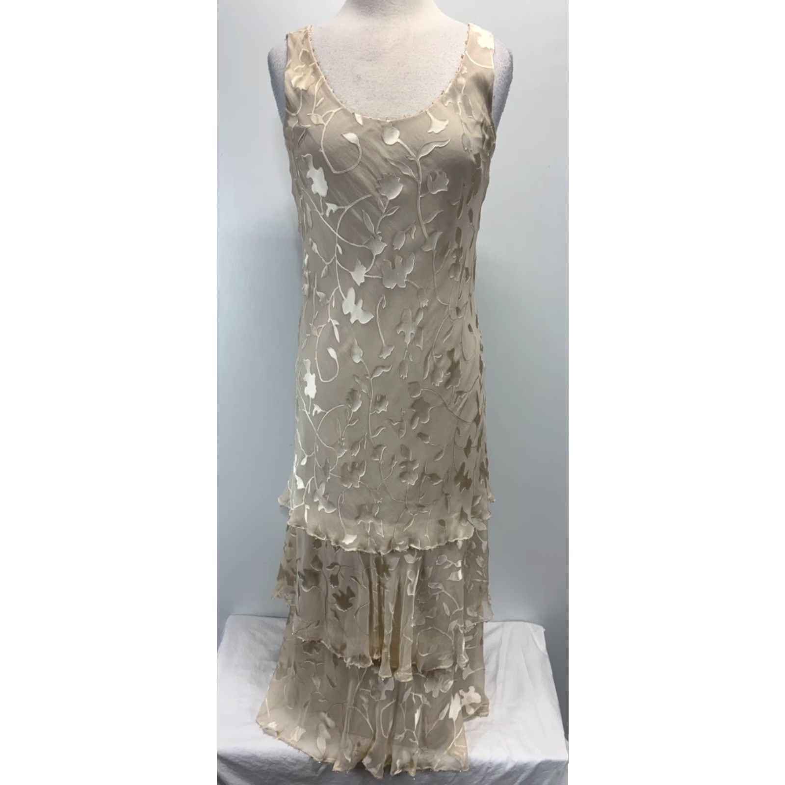Vintage VINTAGE Cameron Blake 2 Pc Dress Set Dress Ivory Silk 8 Whimsigoth Fairy Ethereal Y2K Womens Size M / US 6-8 / IT 42-44 - 2 Thumbnail