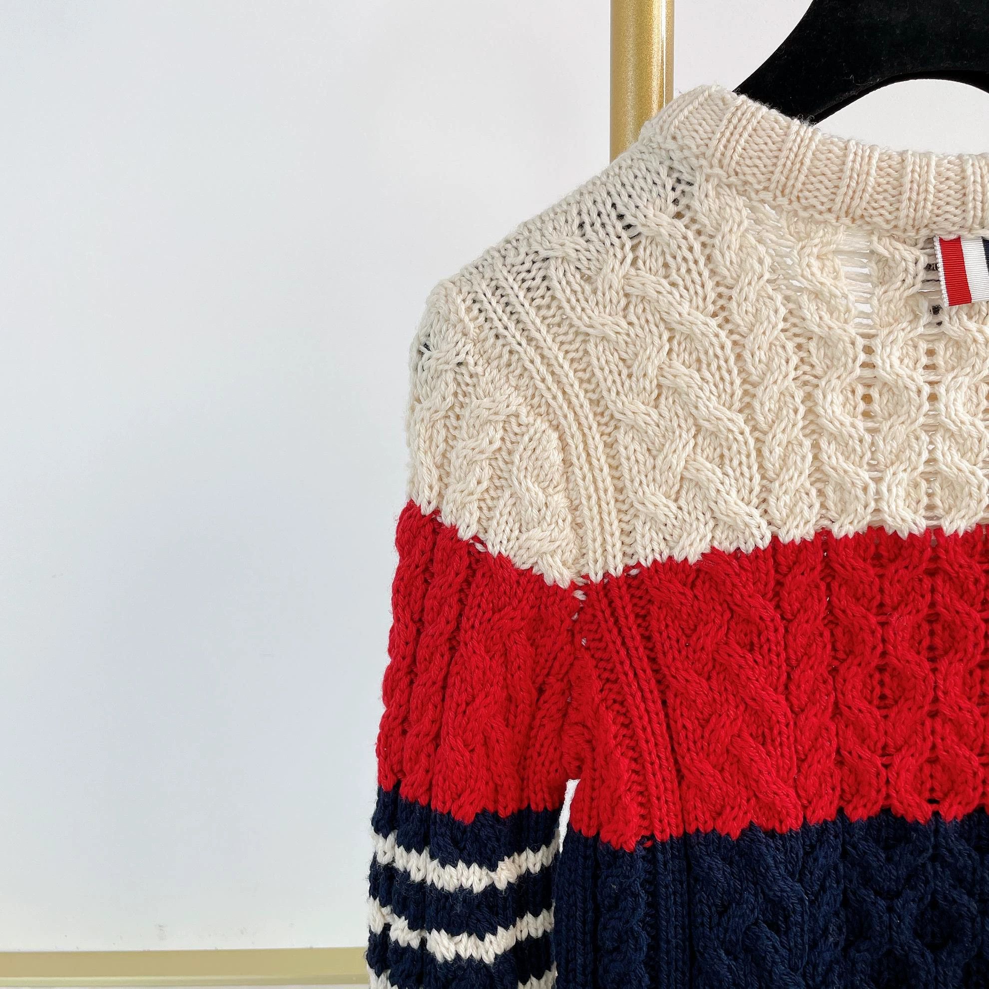 Thom Browne TB crewneck colorblock stripe knit top 38 Size XS / US 0-2 / IT 36-38 - 5 Thumbnail
