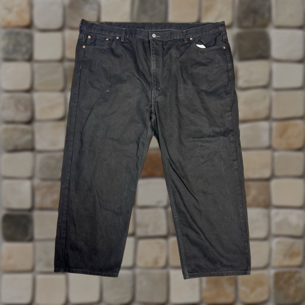 Levi's Levis 550 Jeans Mens 52 Black Cotton High Rise Relaxed Fit Straight Leg 50x27 Vintage No Size US 36 / EU 52 - 1 Thumbnail