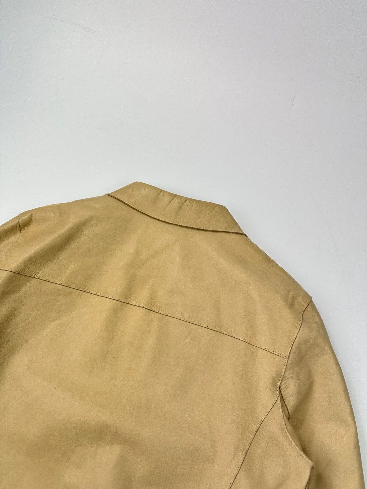 Prada Prada Milano SS99 Beige Leather CalfSkin Snap Buttons Jacket Size M / US 6-8 / IT 42-44 - 10 Thumbnail