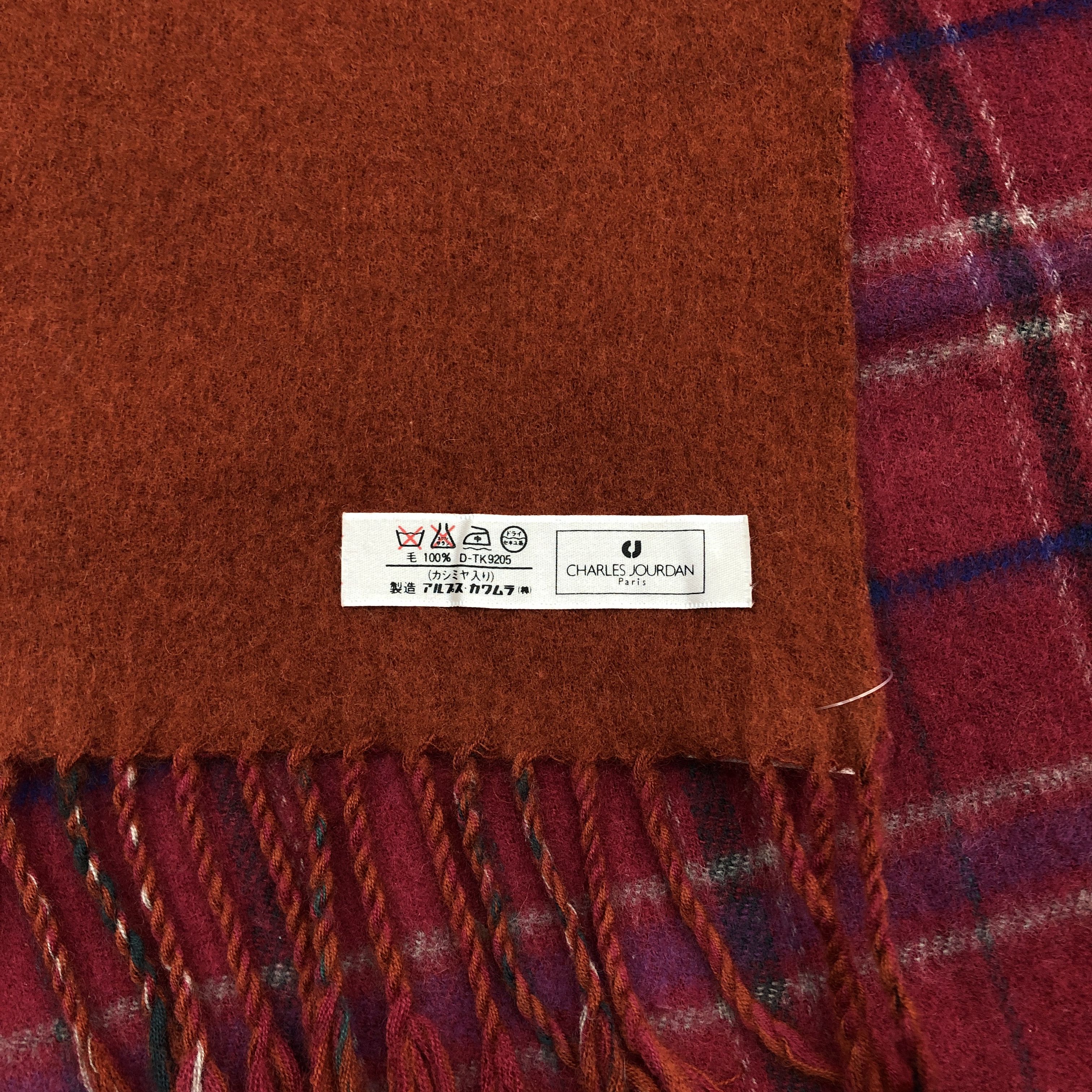 Vintage Charles Jourdan Scarf Muffler Wool Cashmere Scarves