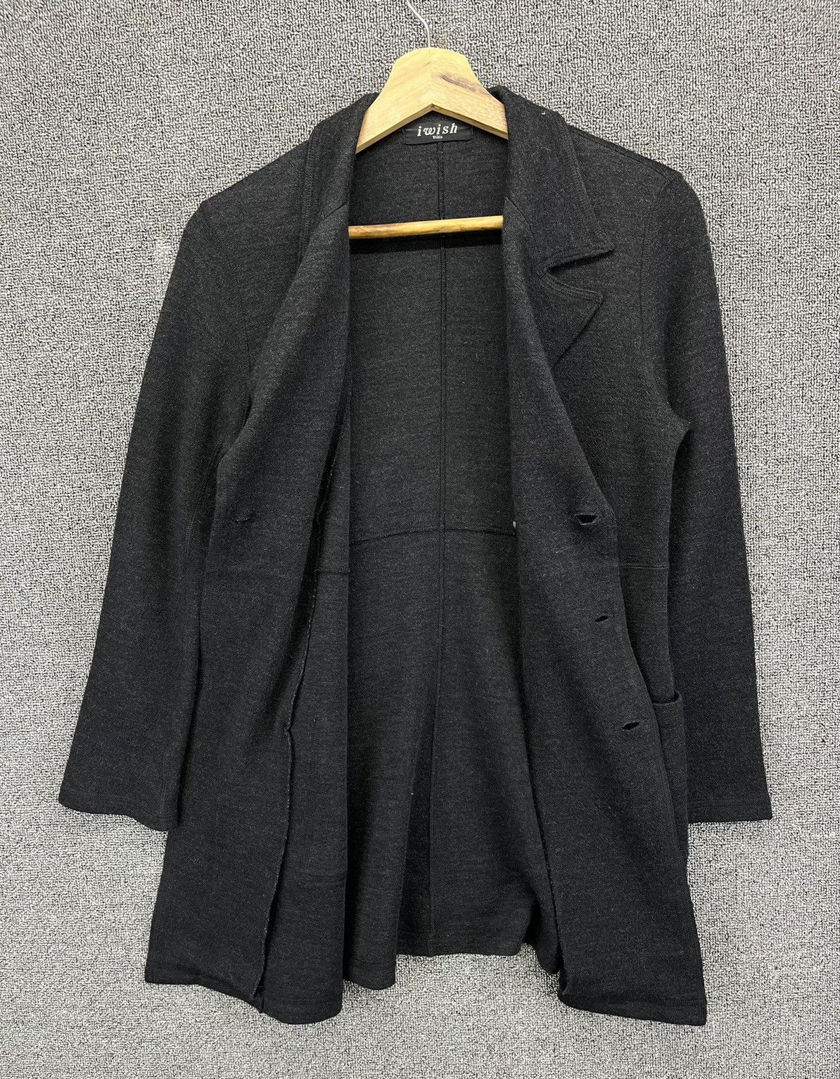 Yohji Yamamoto Vintage 90s iwish by Yohji Yamamoto Rare Wool Long Jacket Size XS / US 0-2 / IT 36-38 - 6 Thumbnail