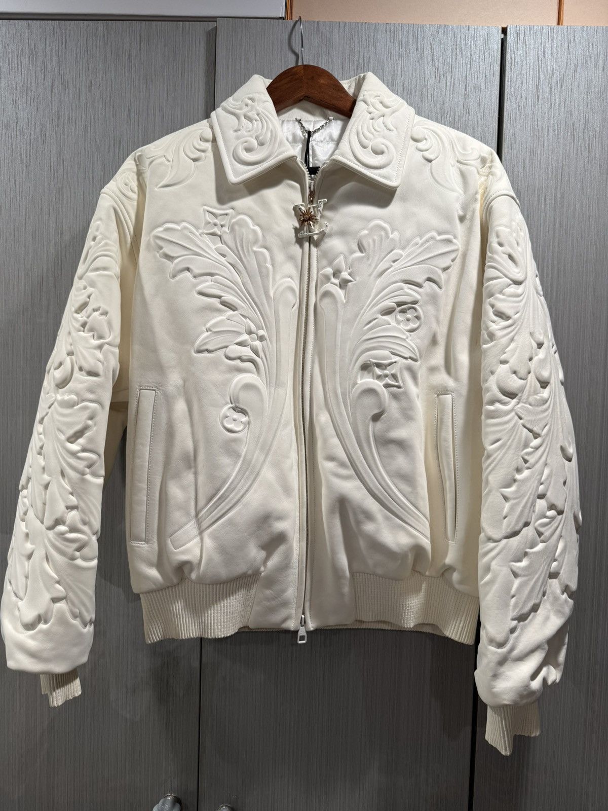 Louis Vuitton Louis Vuitton Leather Ornament Monogram Debossed Jacket Size US M / EU 48-50 / 2 - 1 Thumbnail