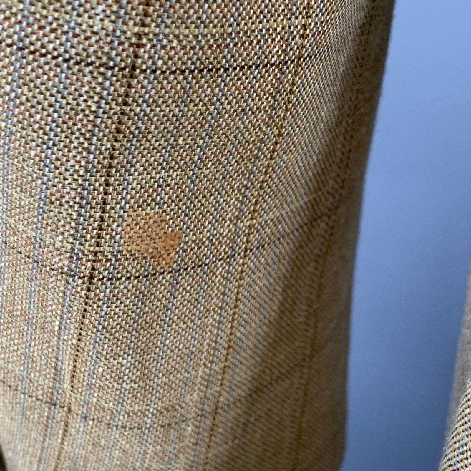 Pal Zileri Size 38 Regular Beige Grey Brown Window Pane Sport Coat Size 38R - 5 Thumbnail