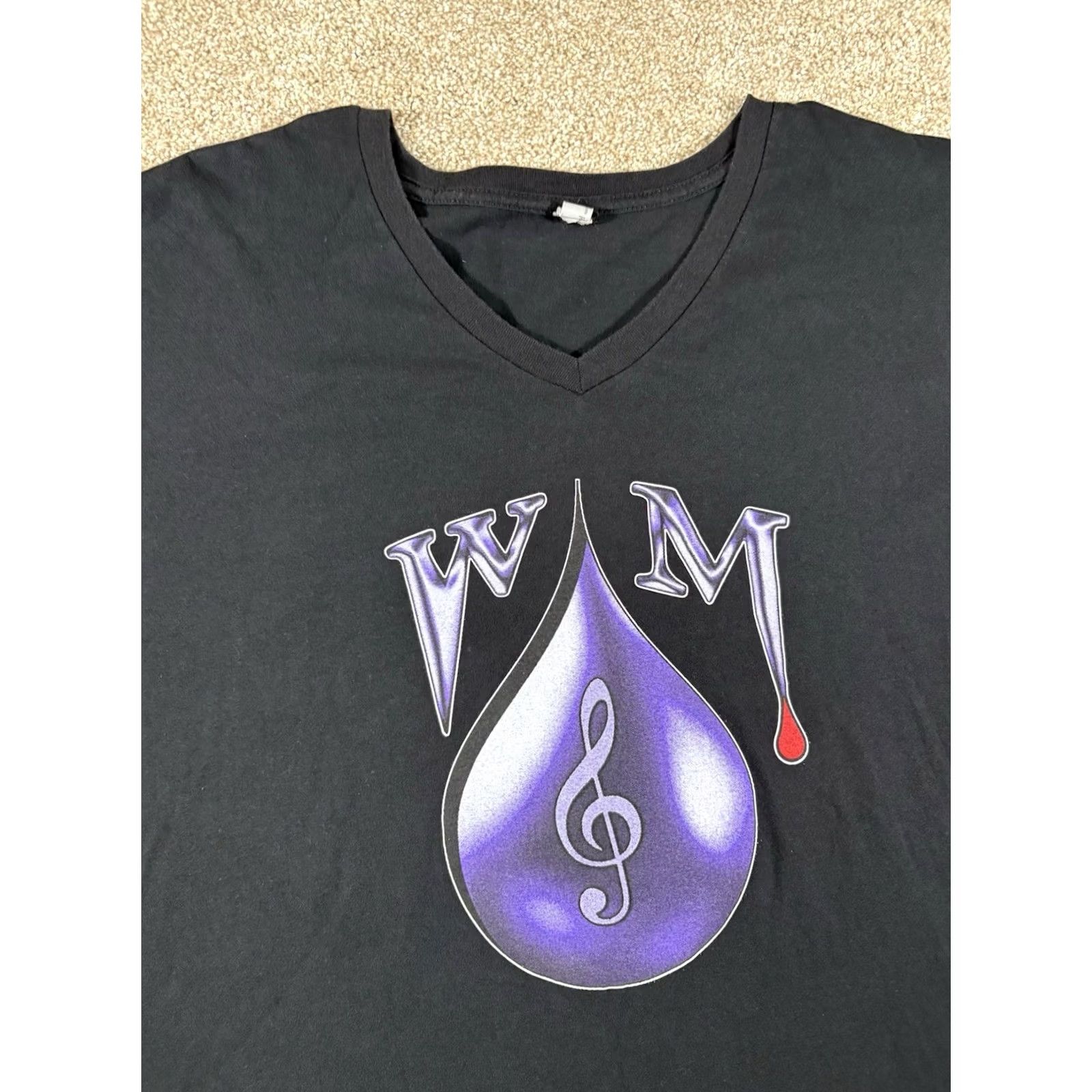 Next Level Y2K Purple Rain WM Music Short Sleeve Black T-Shirt XX-Large Unisex Adults Crew Neck T-Shirt Nike? Size US XXL / EU 58 / 5 - 6 Thumbnail