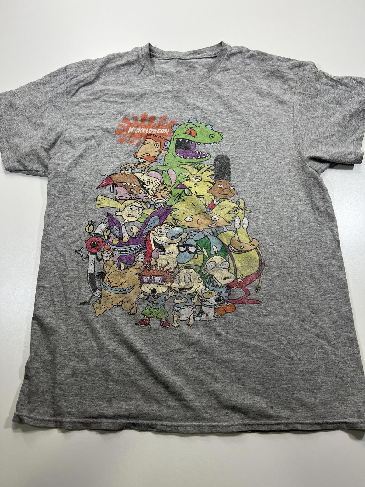 Nickelodeon Vintage Nickelodeon Cartoon Characters Grey T-Shirt Size US L / EU 52-54 / 3 - 1 Thumbnail