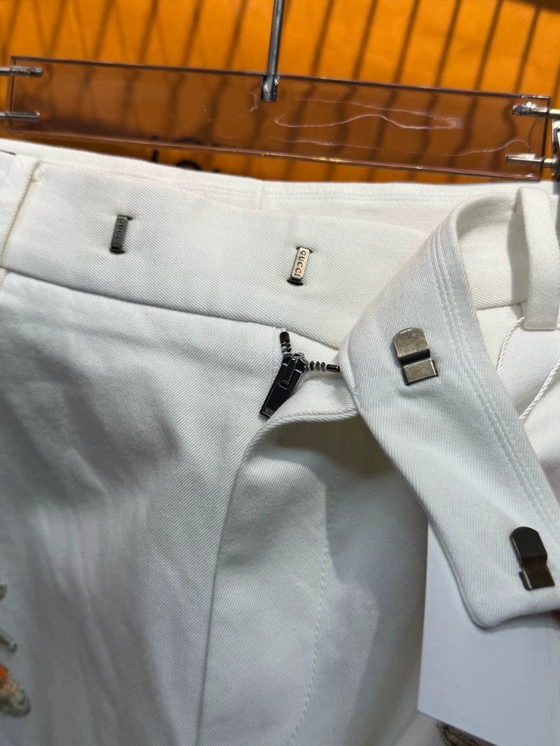 Gucci Gucci Koi Good Luck Embroidered White Shorts Size US 32 / EU 48 - 5 Thumbnail