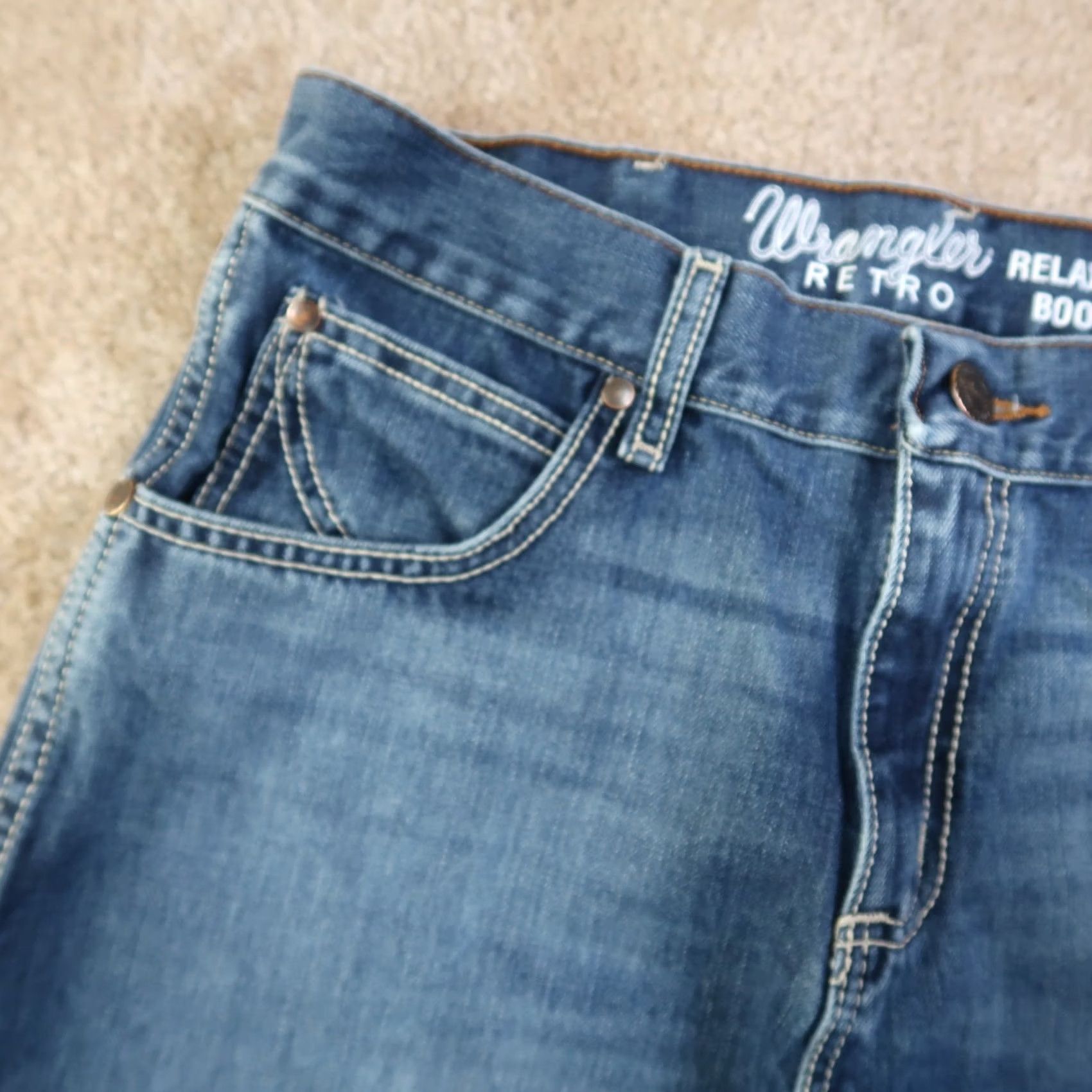 Wrangler Wrangler Retro Relaxed Bootcut Jeans Men’s 30x32 Blue Denim Cowboy Western Shirt? Size US 30 / EU 46 - 3 Thumbnail