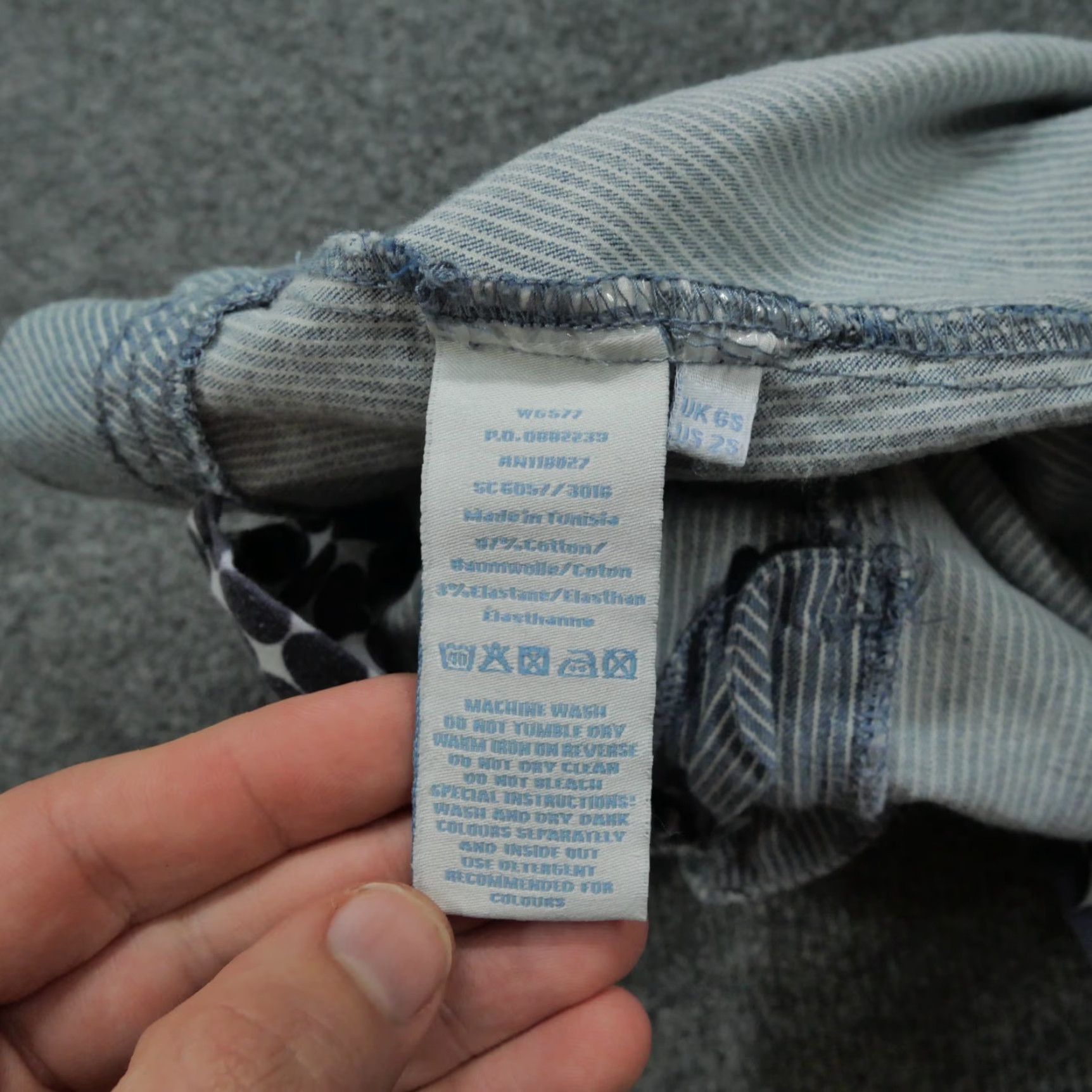Boden Boden Skirt Womens 2 2S Blue White Hickory Striped Stretch Canvas Short Size 26" / US 2 / IT 38 - 5 Thumbnail
