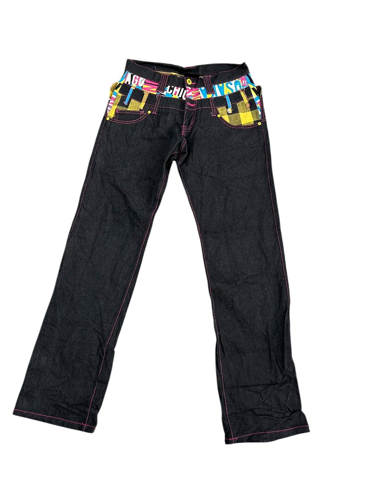 If Six Was Nine × Japanese Brand × Kapital Double Waist Japanese Punk Bondage Denim Jeans Size US 33 - 7 Thumbnail
