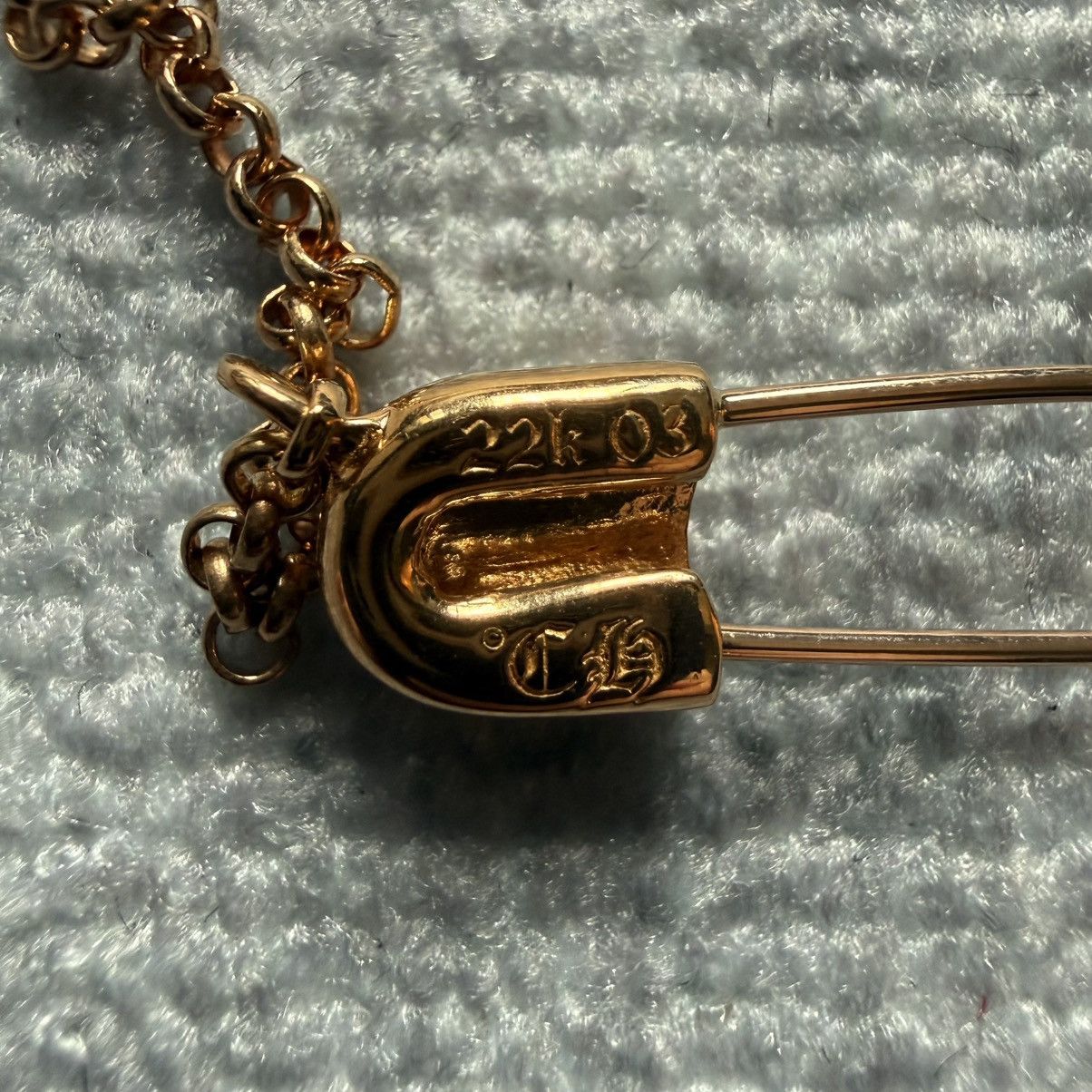 Chrome Hearts Chrome Hearts 22k Safety Pin Necklace 16inch Size ONE SIZE - 4 Thumbnail