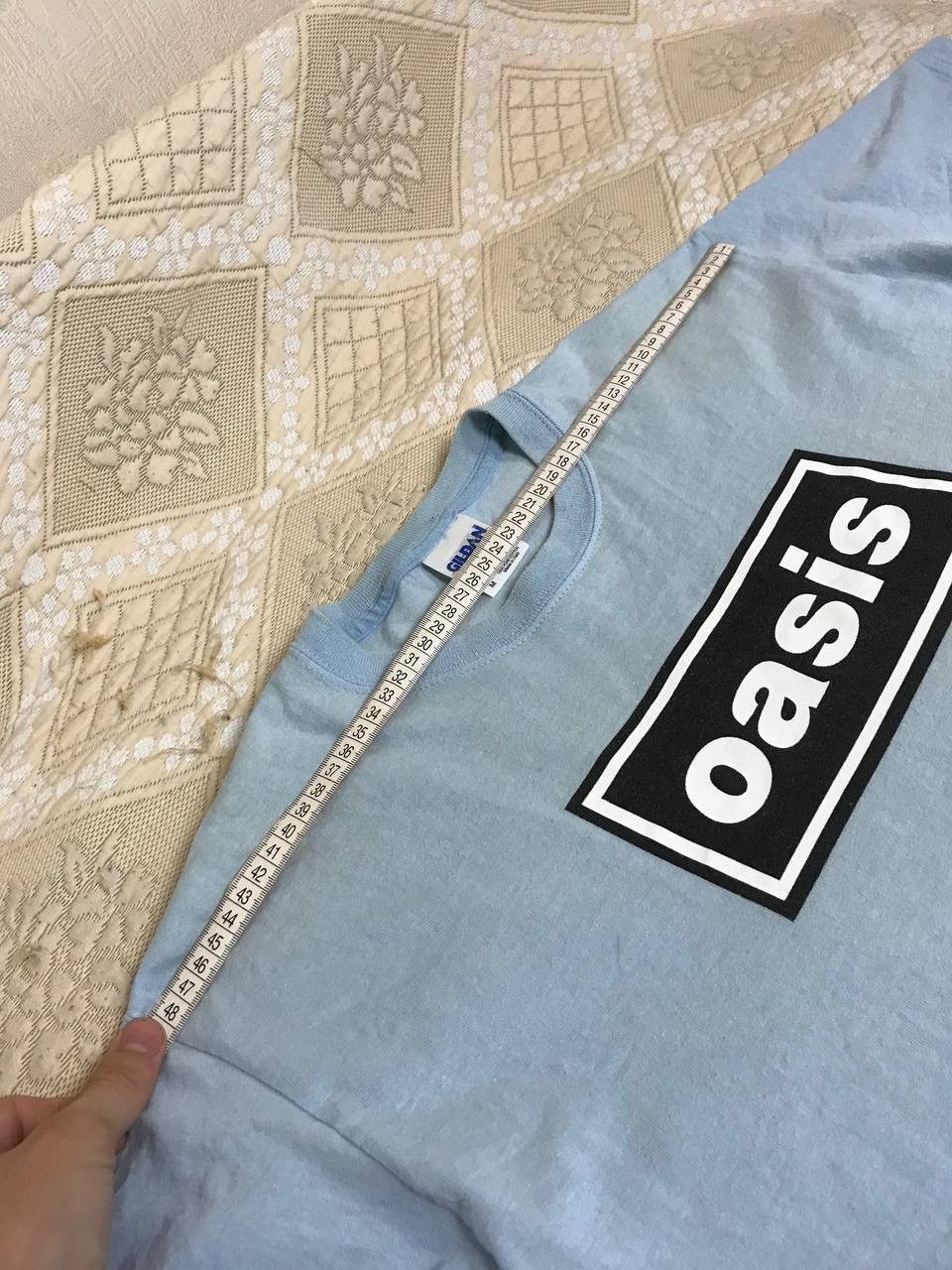 Band Tees 🔥 Vintage 00s Oasis Box Logo Rock Band Blue T-Shirt Y2K Size US M / EU 48-50 / 2 - 13 Thumbnail