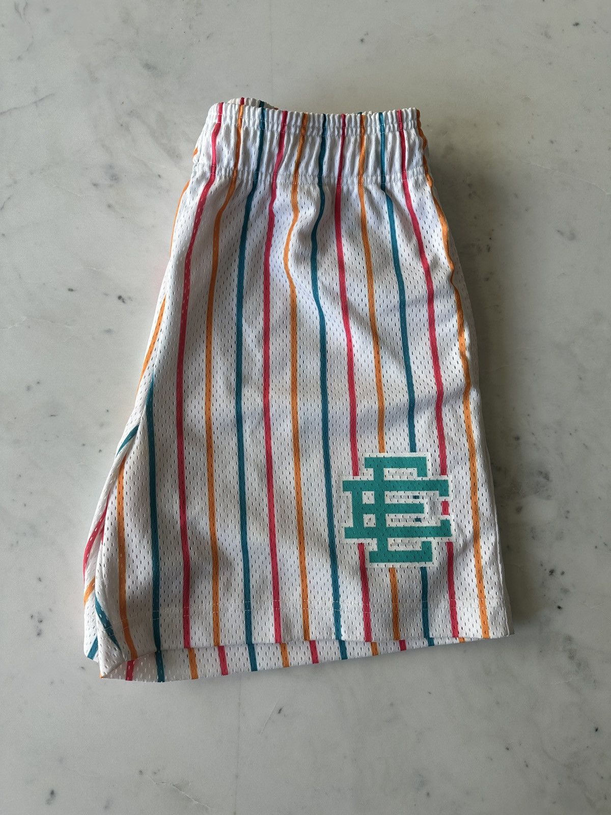 image of Eric Emanuel Basic Shorts - Spurs Playoffs in White, Men's (Size 30)