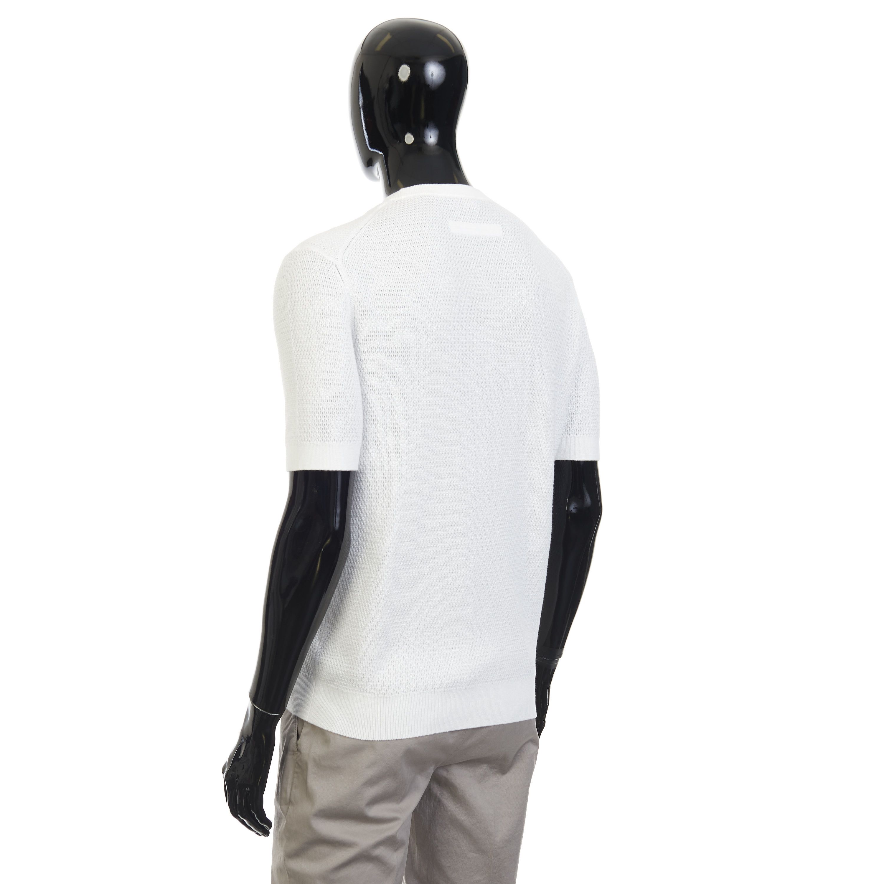 Ermenegildo Zegna White Premium Cotton Crewneck Tshirt Size 60 Size US XXL / EU 58 / 5 - 4 Thumbnail