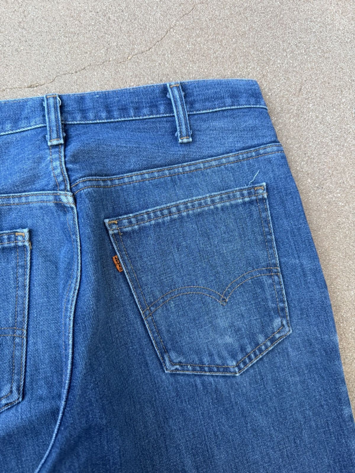 Levi's Vtg 70’s Levi’s 646 Orange Tab Bellbottom Flare Jeans 35x29 Size US 35 - 8 Thumbnail