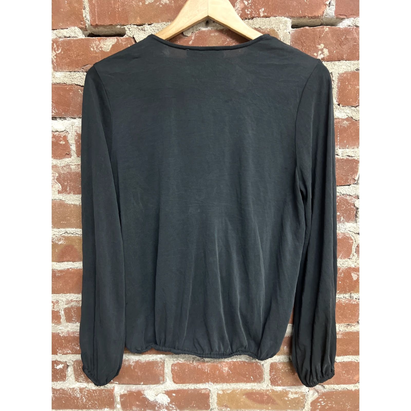 Anthropologie Anthropologie Blouse Womens M Black 3/4 Sleeve Off Shoulder Pullover Embroidered Polyester Rayon Modern Relaxed 22x24 Sunday in Brooklyn Size M / US 6-8 / IT 42-44 - 3 Thumbnail