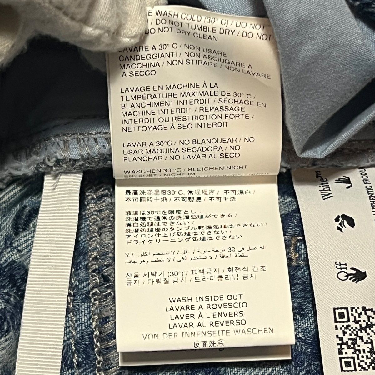 Off-White Off White 23SS Flower Embroidery Carpenter Flare Denim Blue Size US 34 / EU 50 - 7 Thumbnail